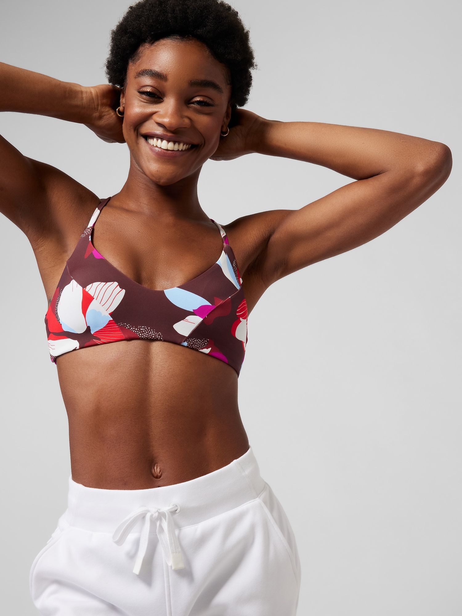 Triangle Printed Bikini Top A