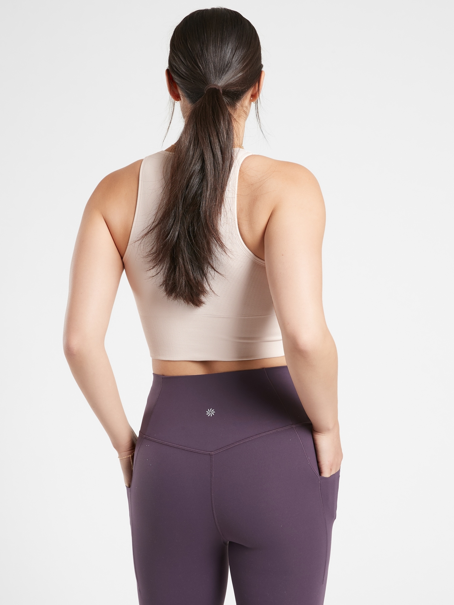 Aurora Seamless Crop Rib Tank