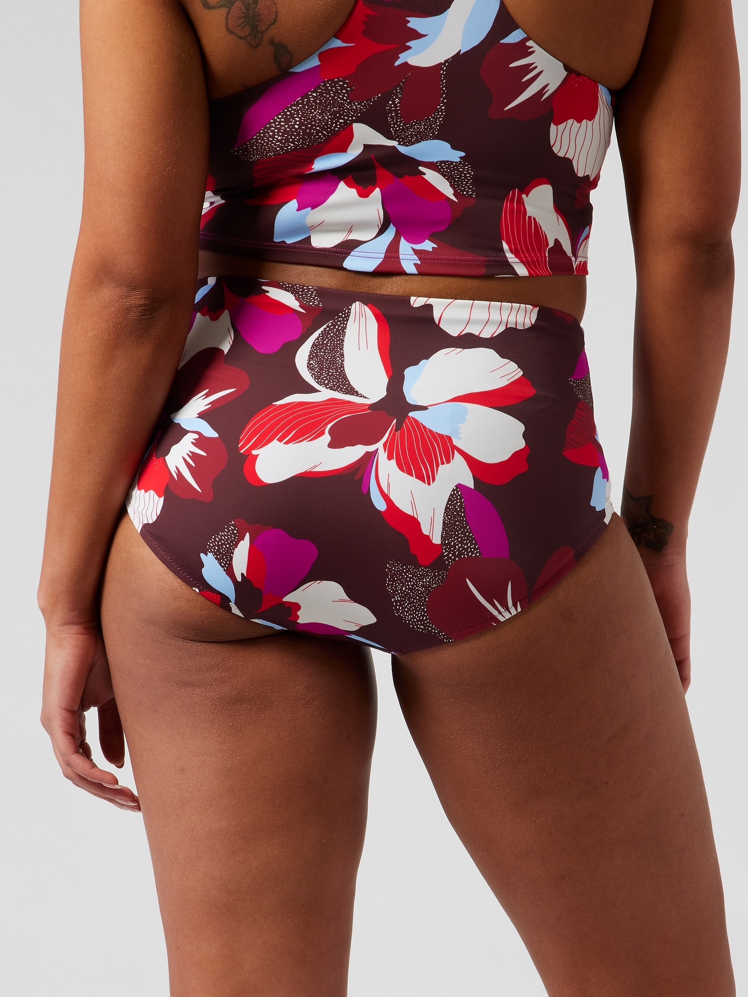 High Waist Printed Bikini Bottom