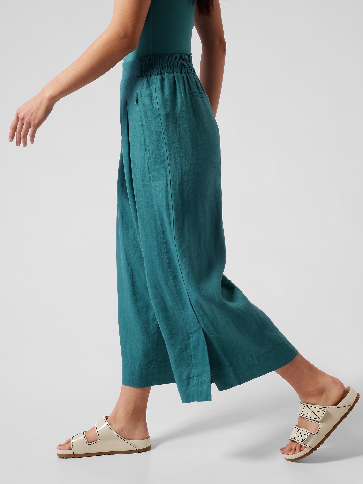 Playa Linen Wide Crop