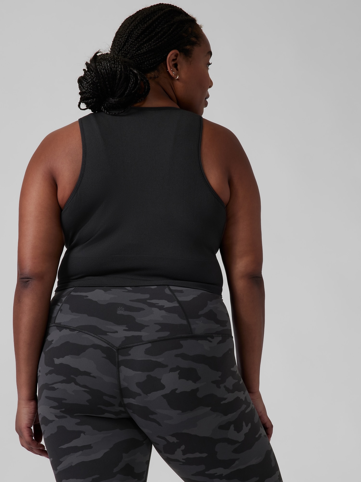 Aurora Seamless Crop Rib Tank