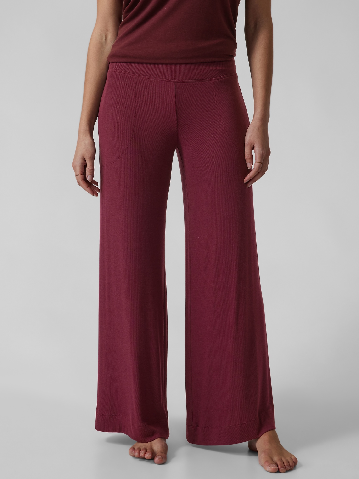 Well Rested Rib Sleep Wide Leg Pant