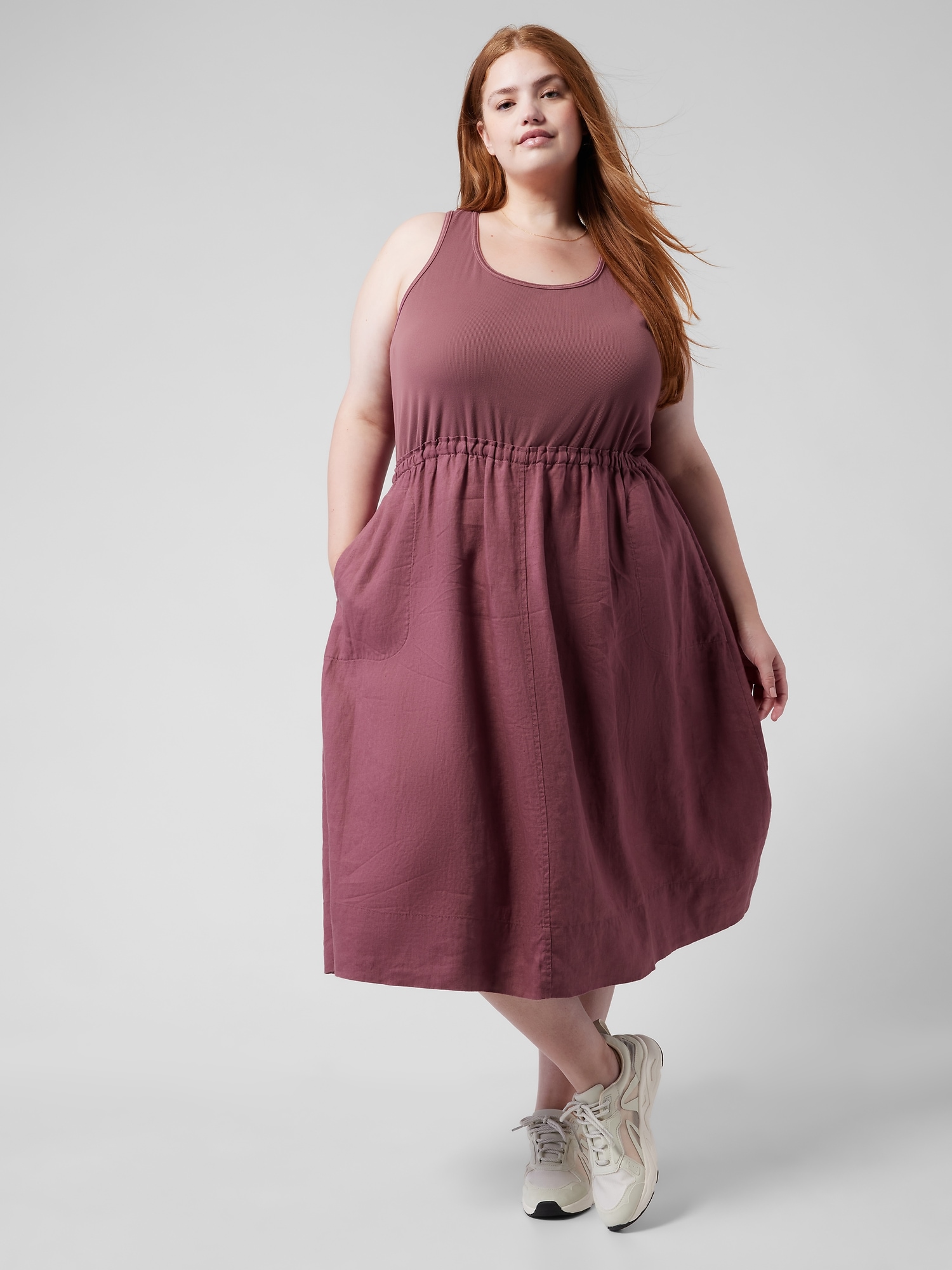 Baja Linen Midi Dress