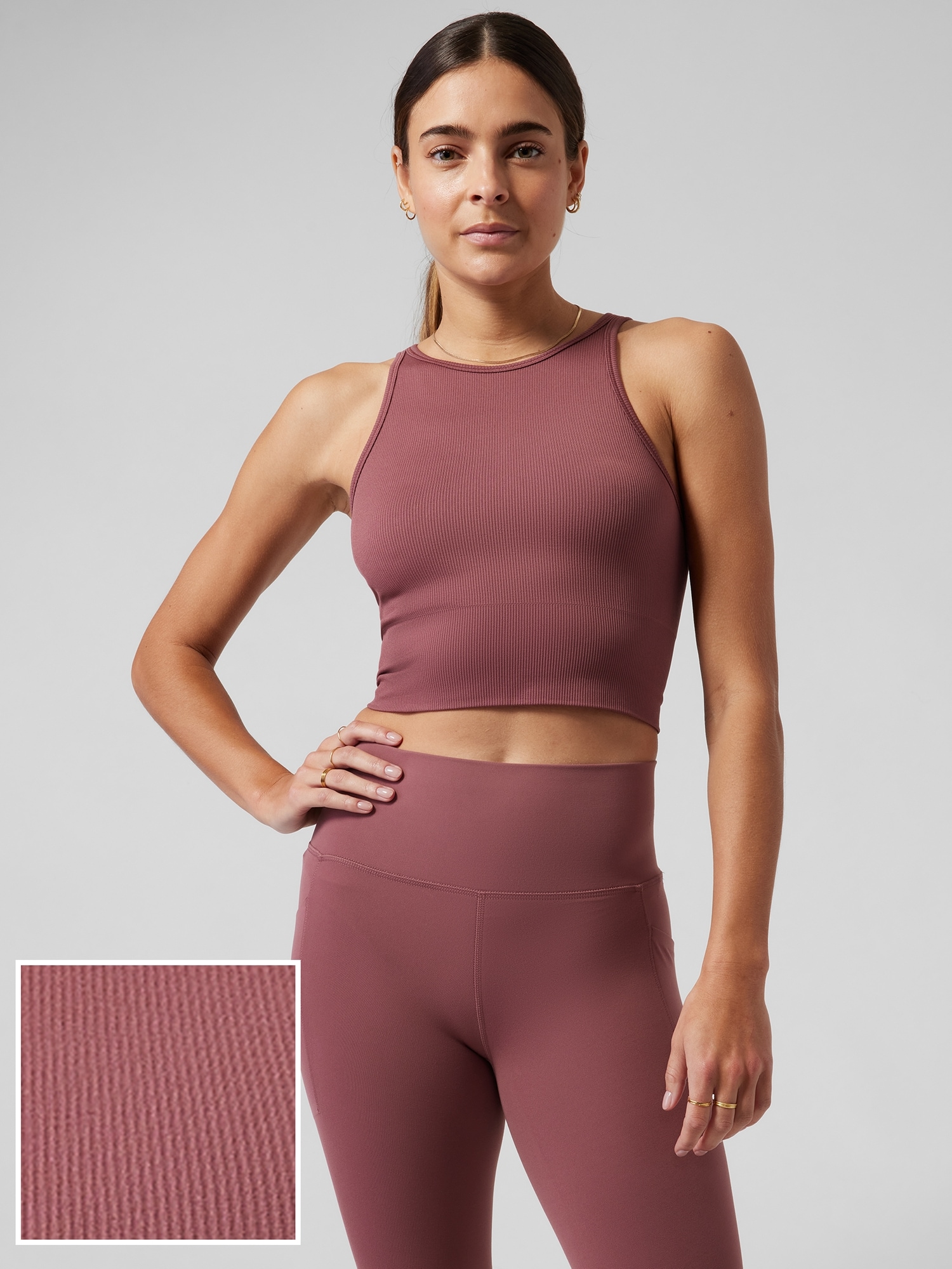 Aurora Seamless High Neck Crop Tank