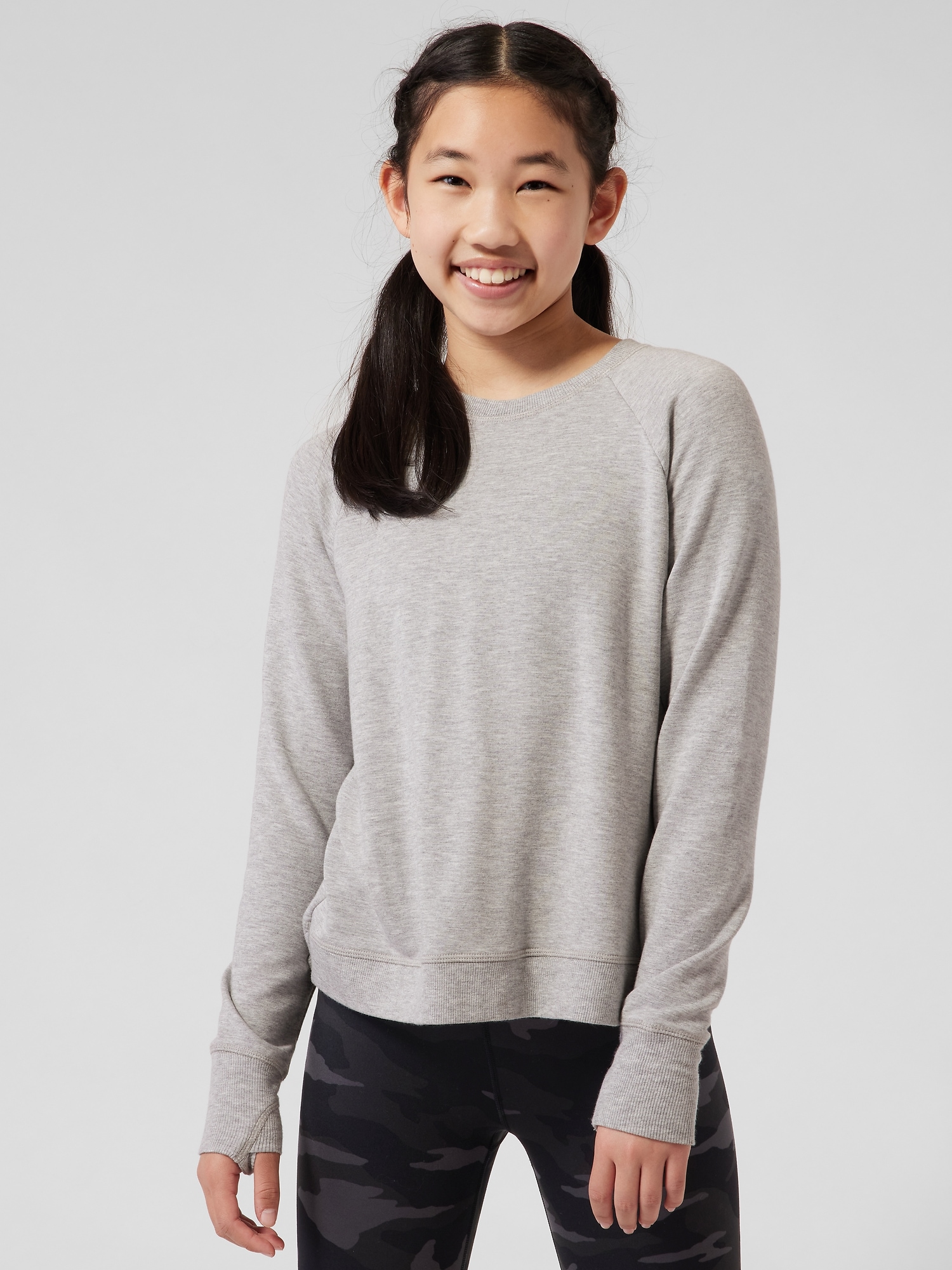 Athleta Girl Cozy Cross Your Fingers Sweatshirt