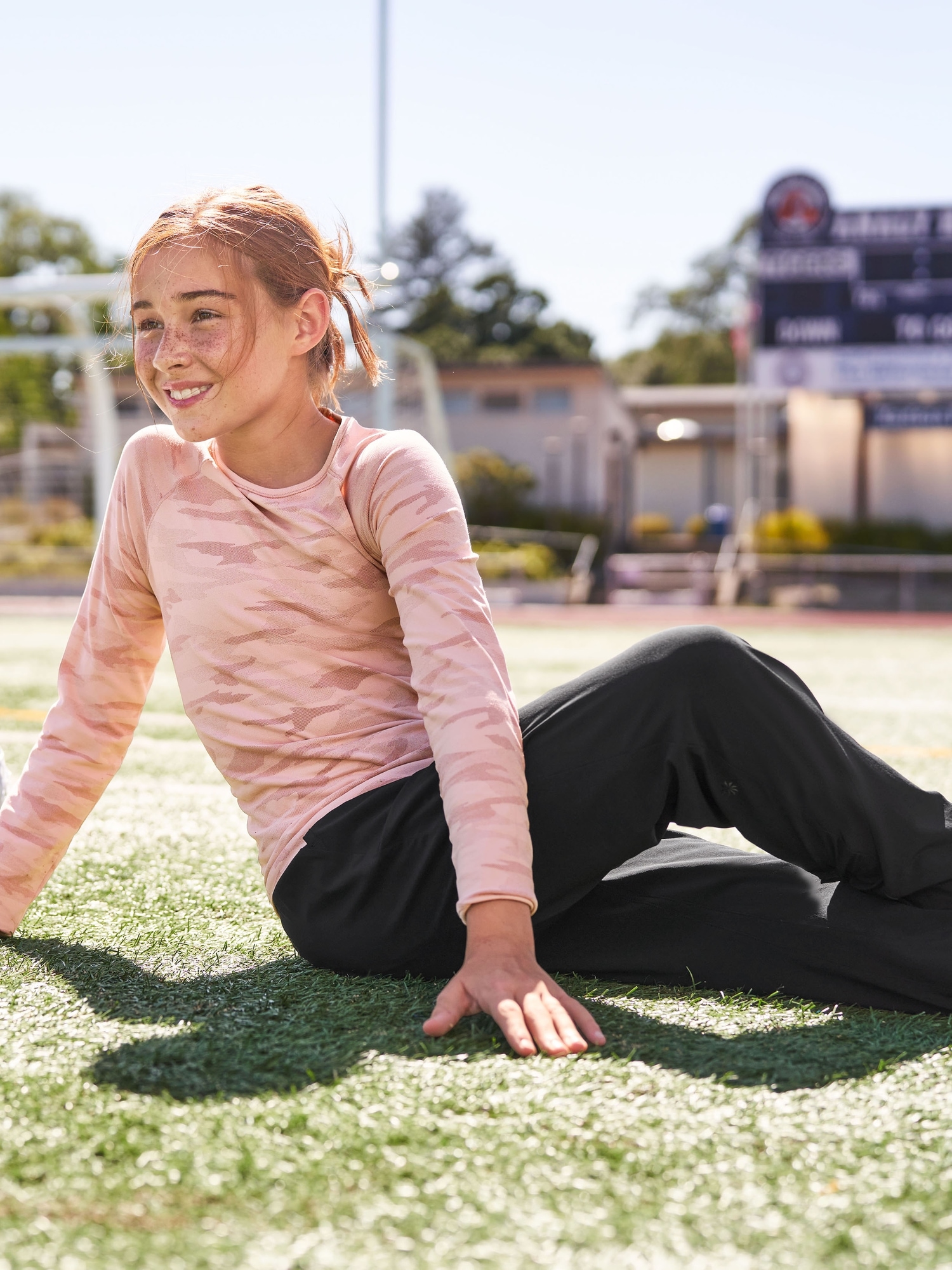 Athleta Girl Power Up Camo Top