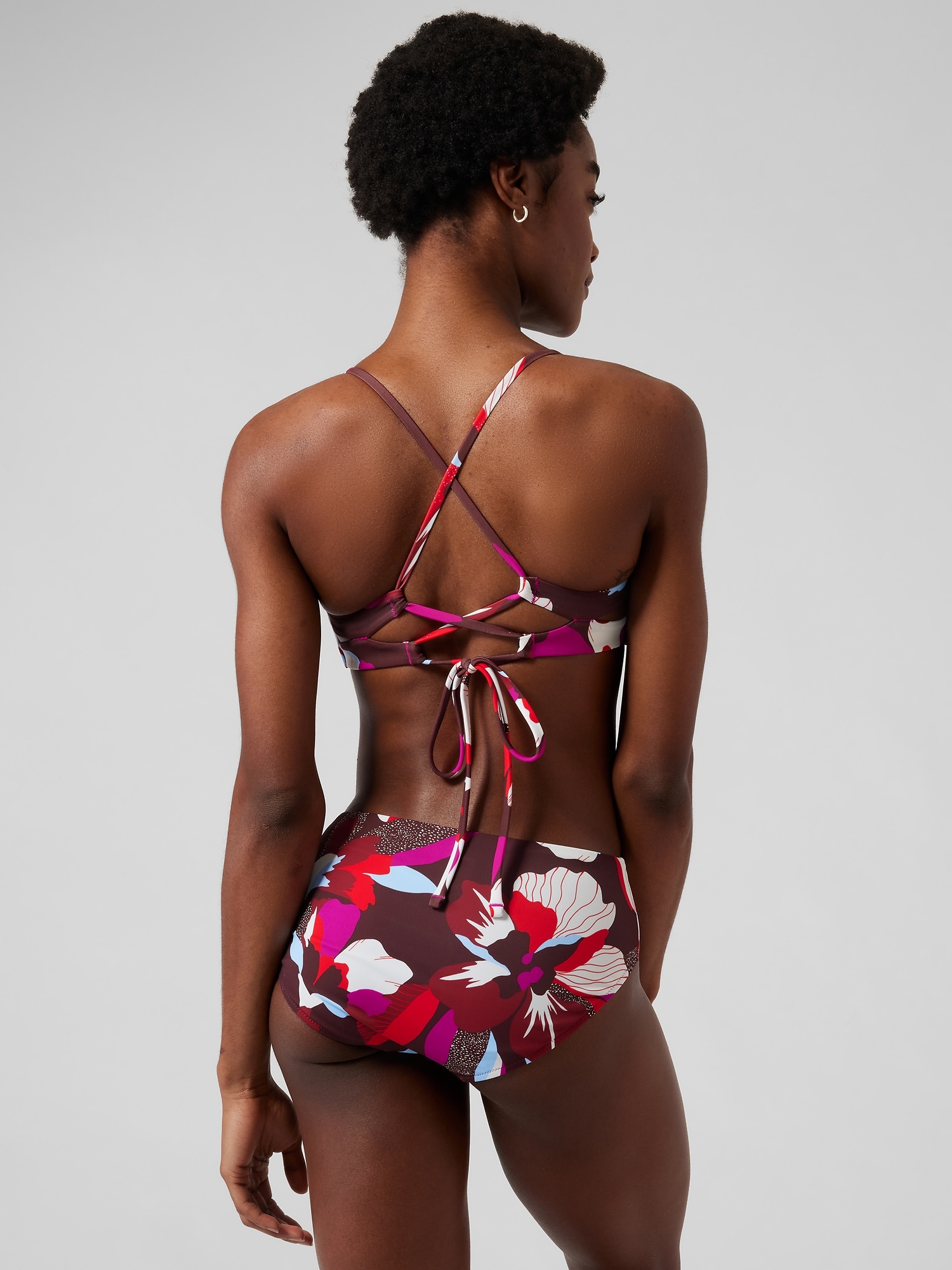 Triangle Printed Bikini Top A