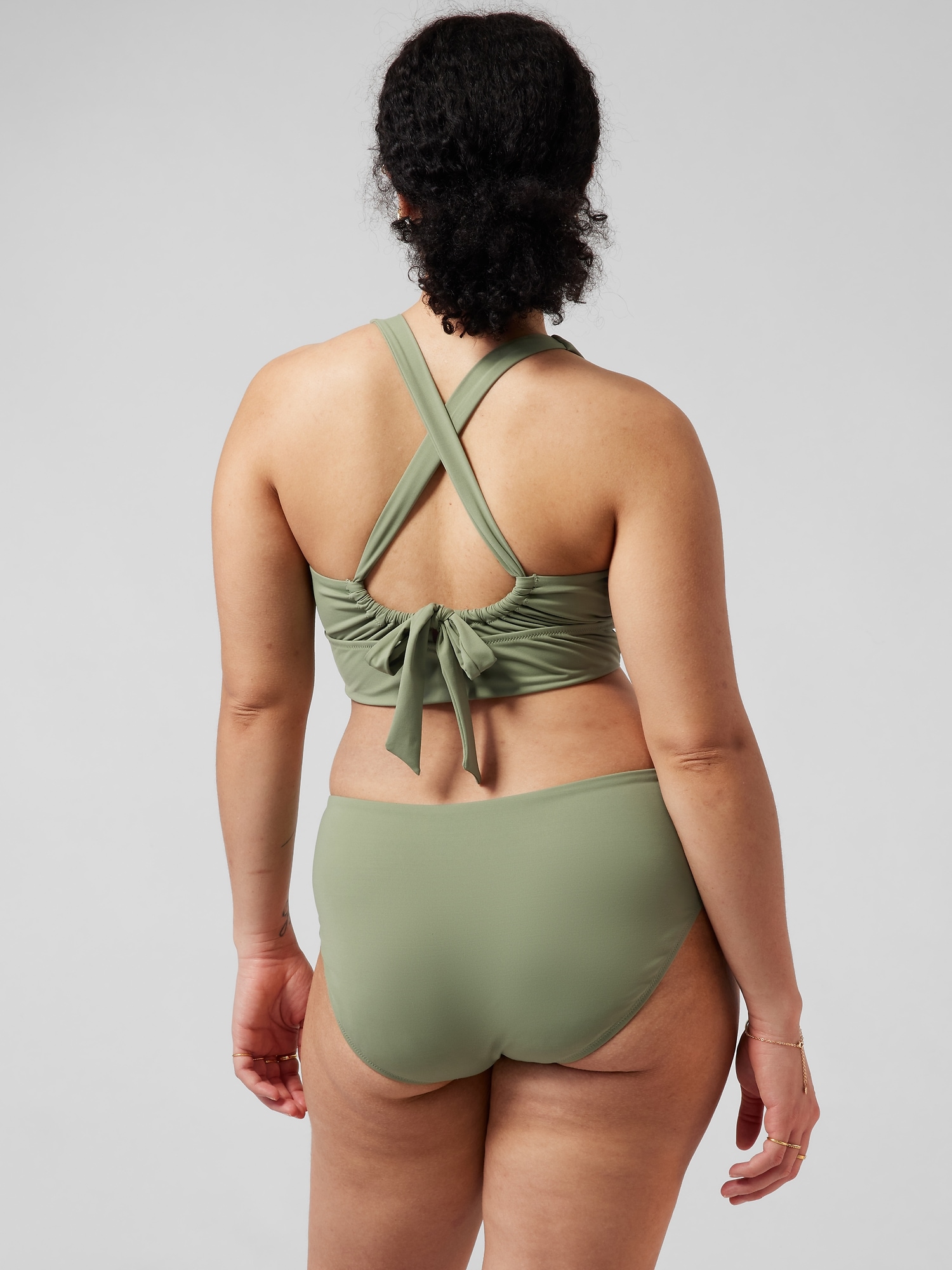 Longline Plunge Bikini Top A