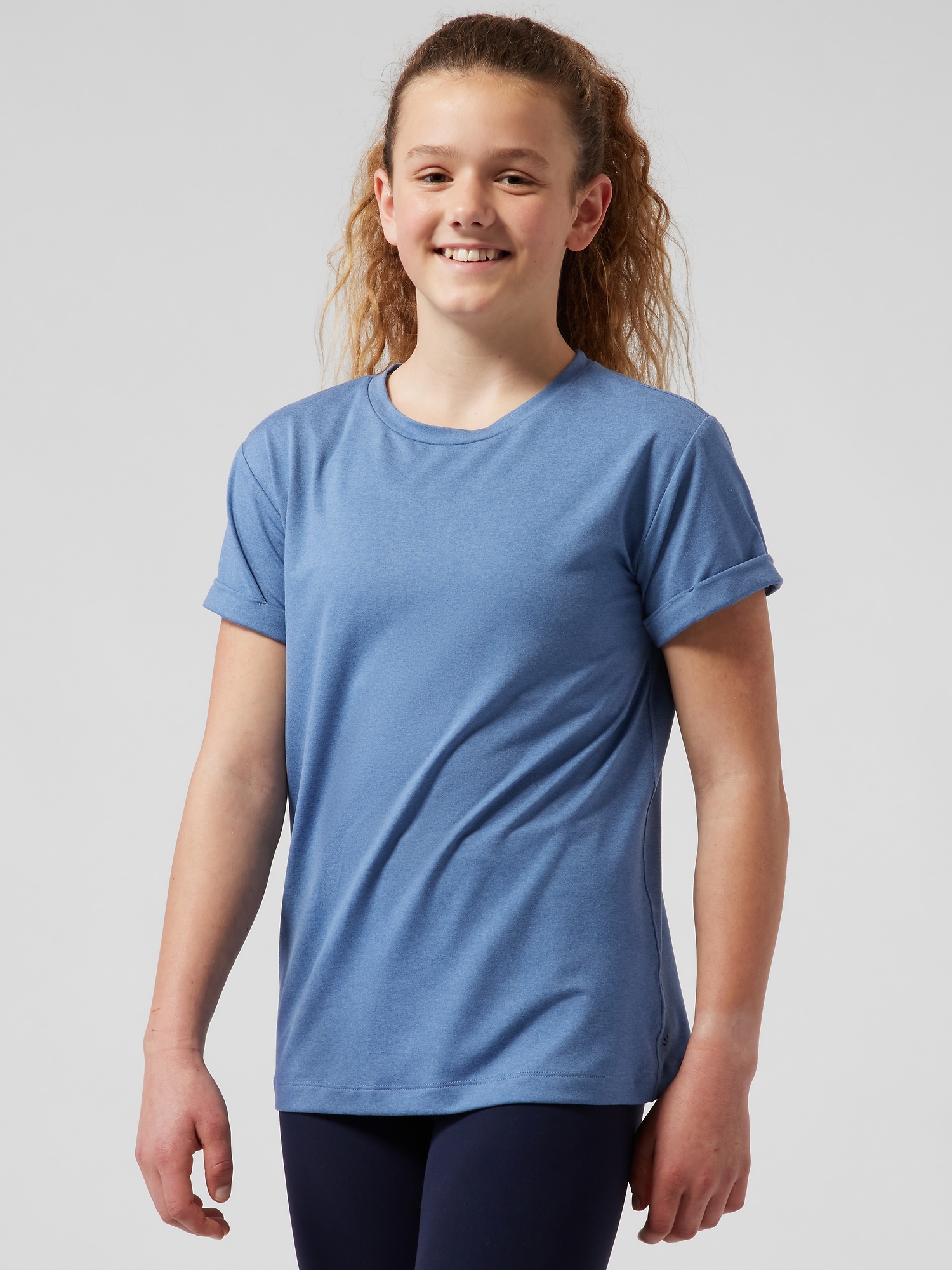 Athleta Girl Uptempo Roll Sleeve Tee