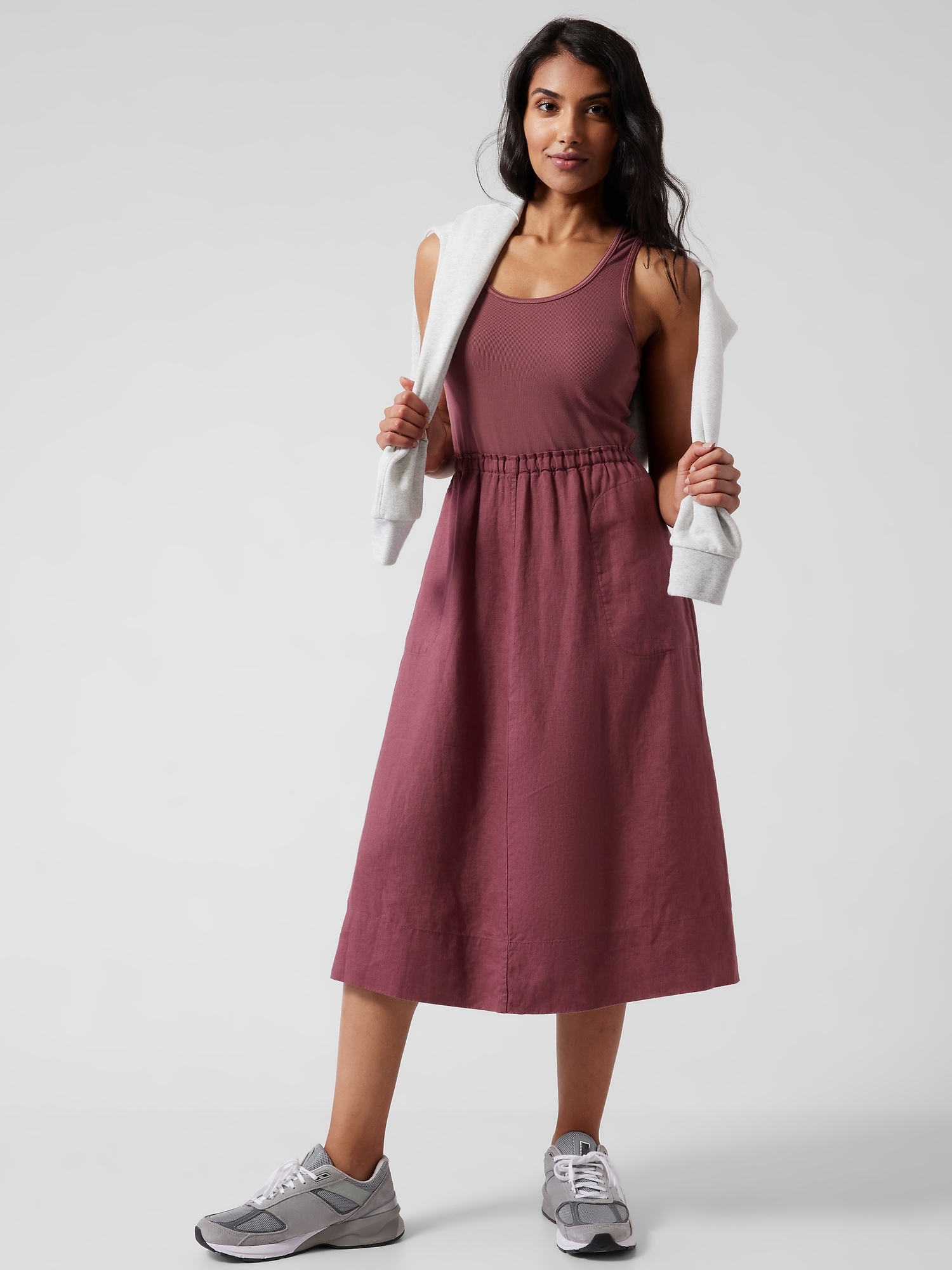 Baja Linen Midi Dress
