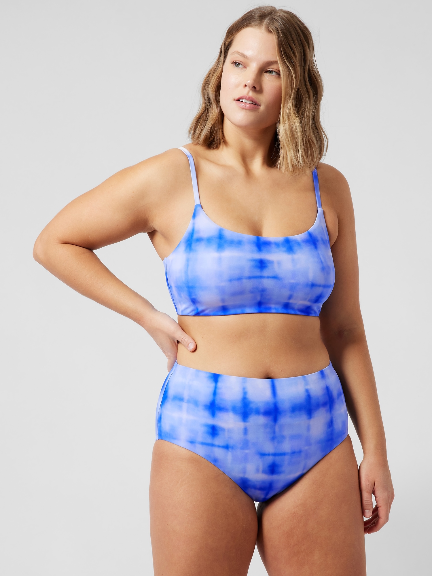 Scoop Printed Bikini Top D