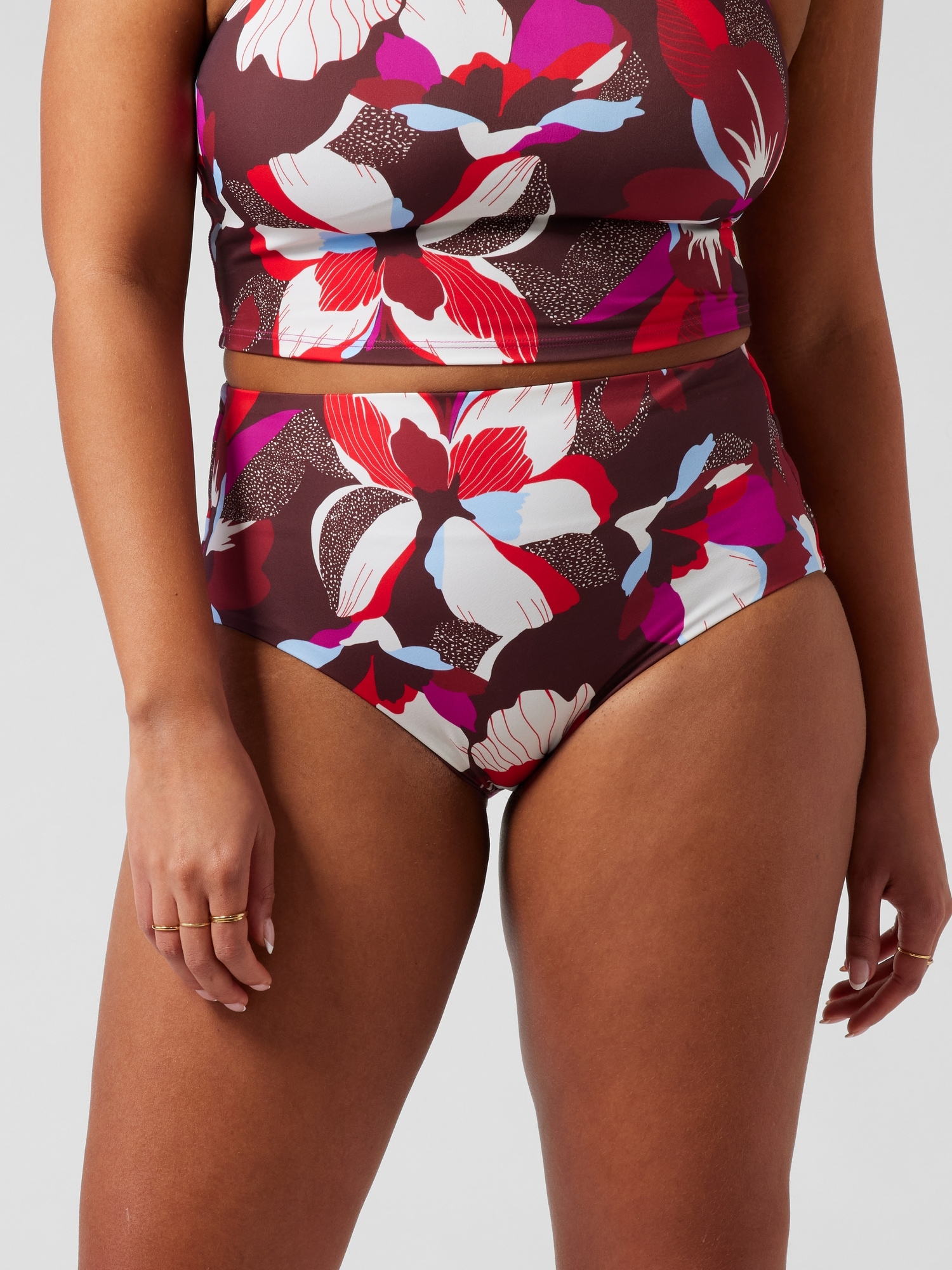 High Waist Printed Bikini Bottom