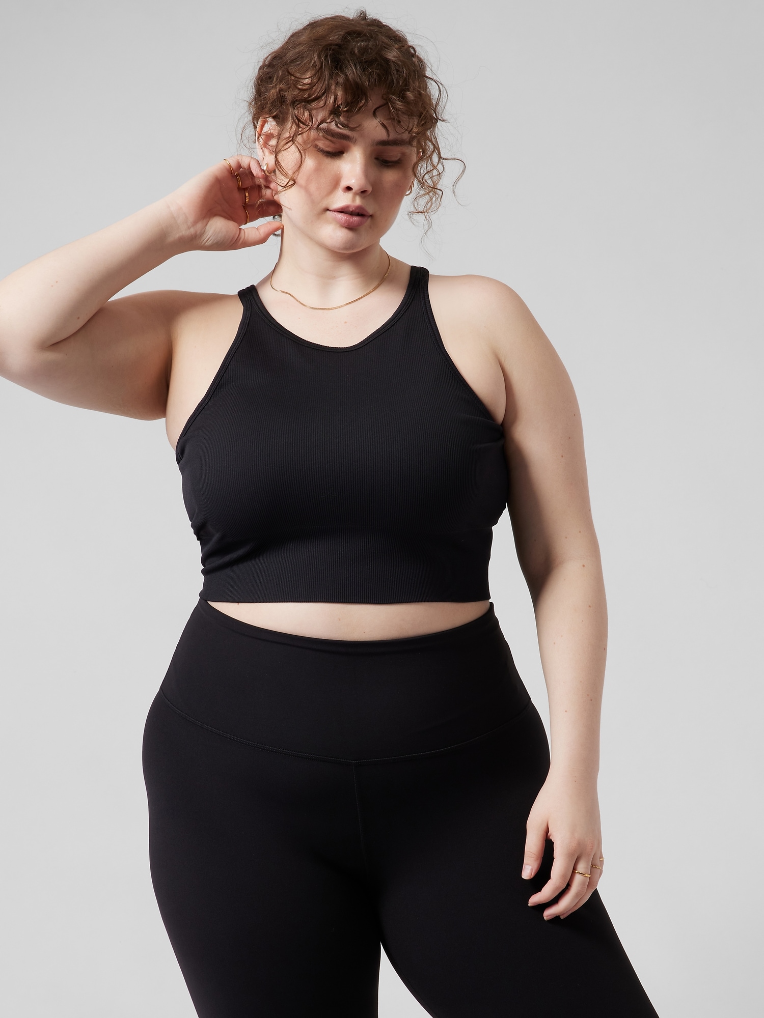 Aurora Seamless High Neck Crop Tank