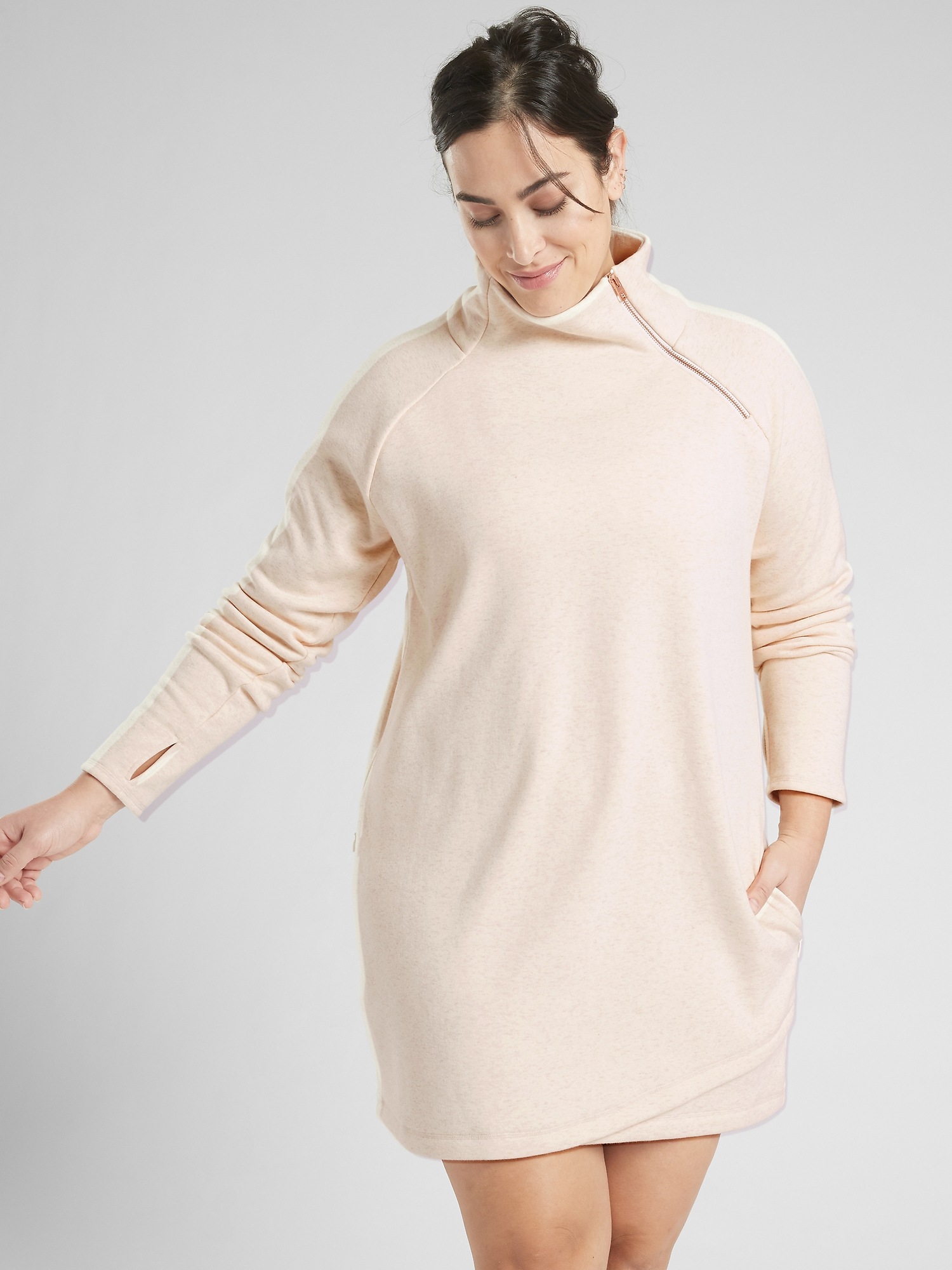 Cozy Karma Asym Sweatshirt Dress