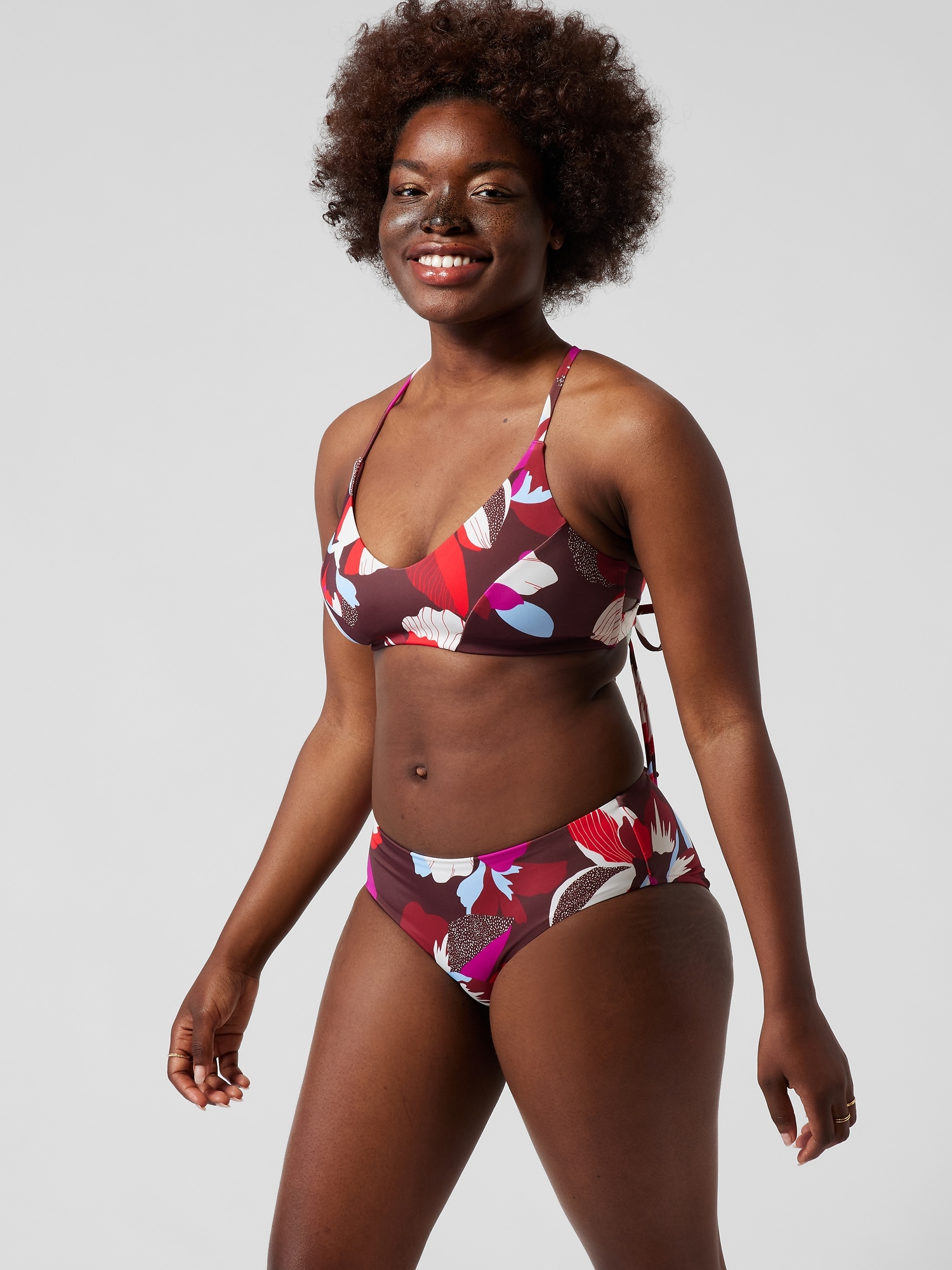 Triangle Printed Bikini Top A