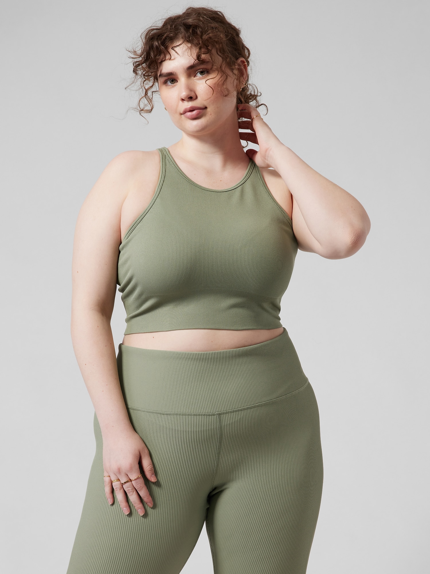 Aurora Seamless High Neck Crop Tank