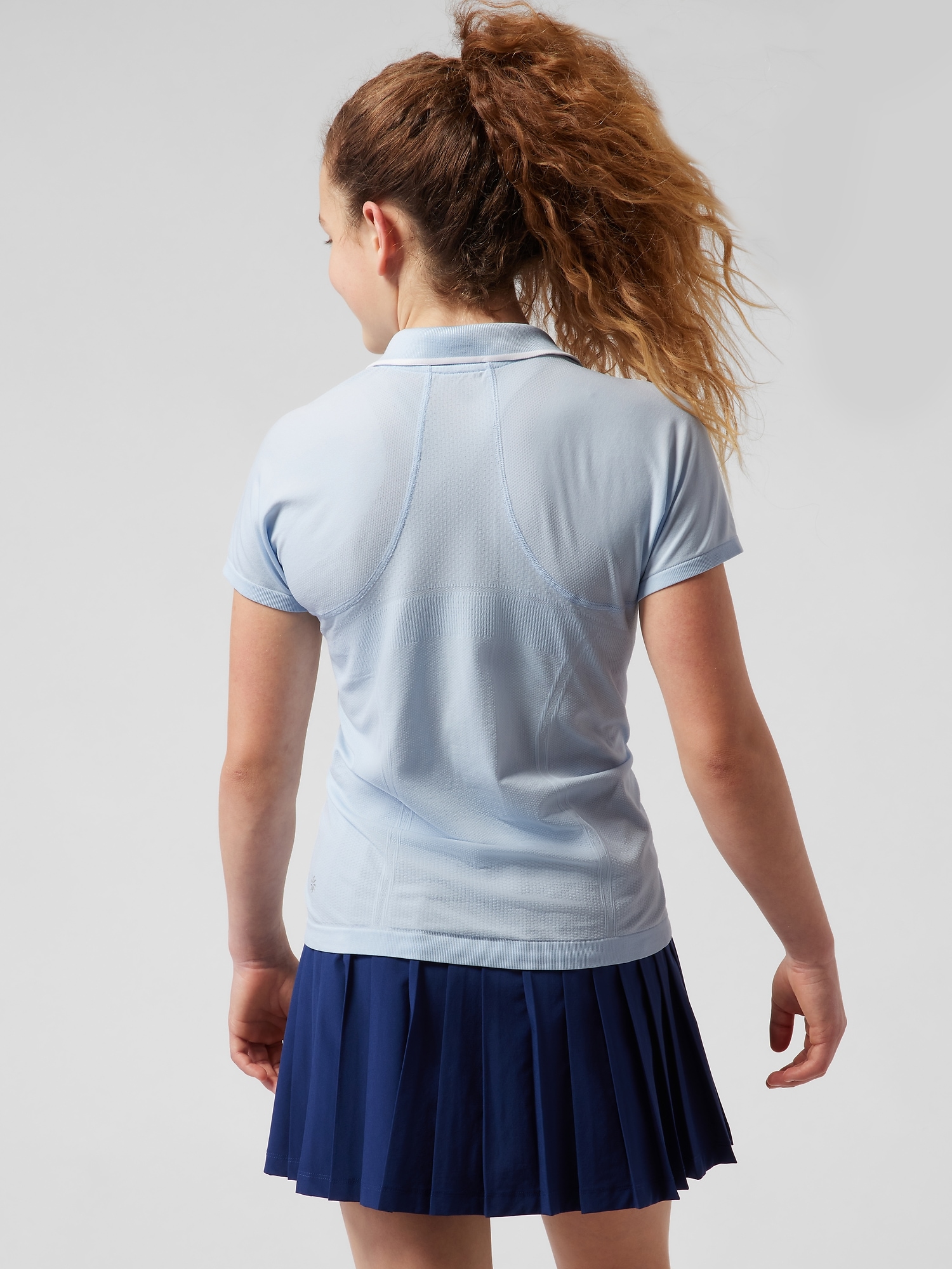 Athleta Girl Power Up Short Sleeve Polo