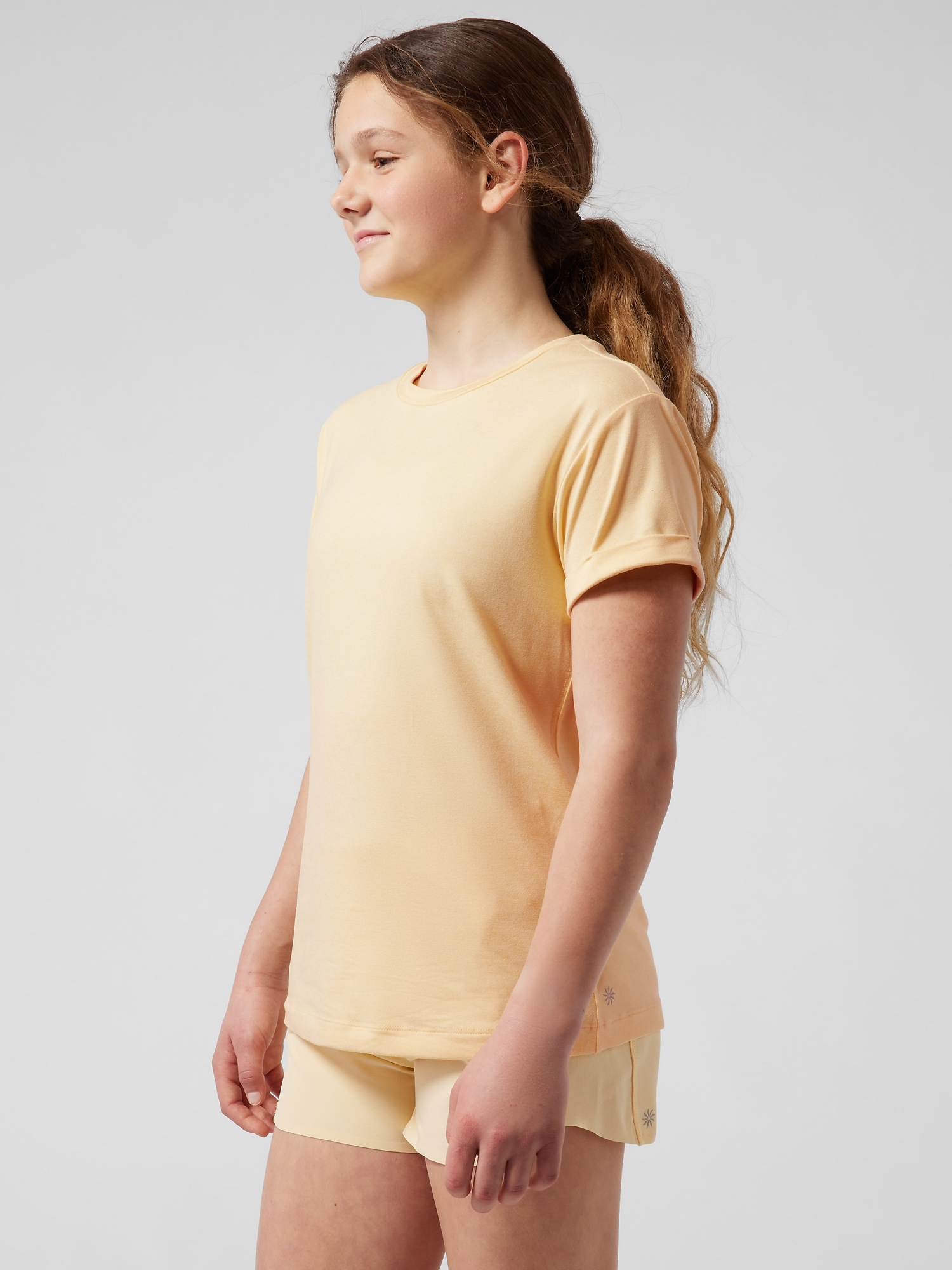 Athleta Girl Uptempo Roll Sleeve Tee