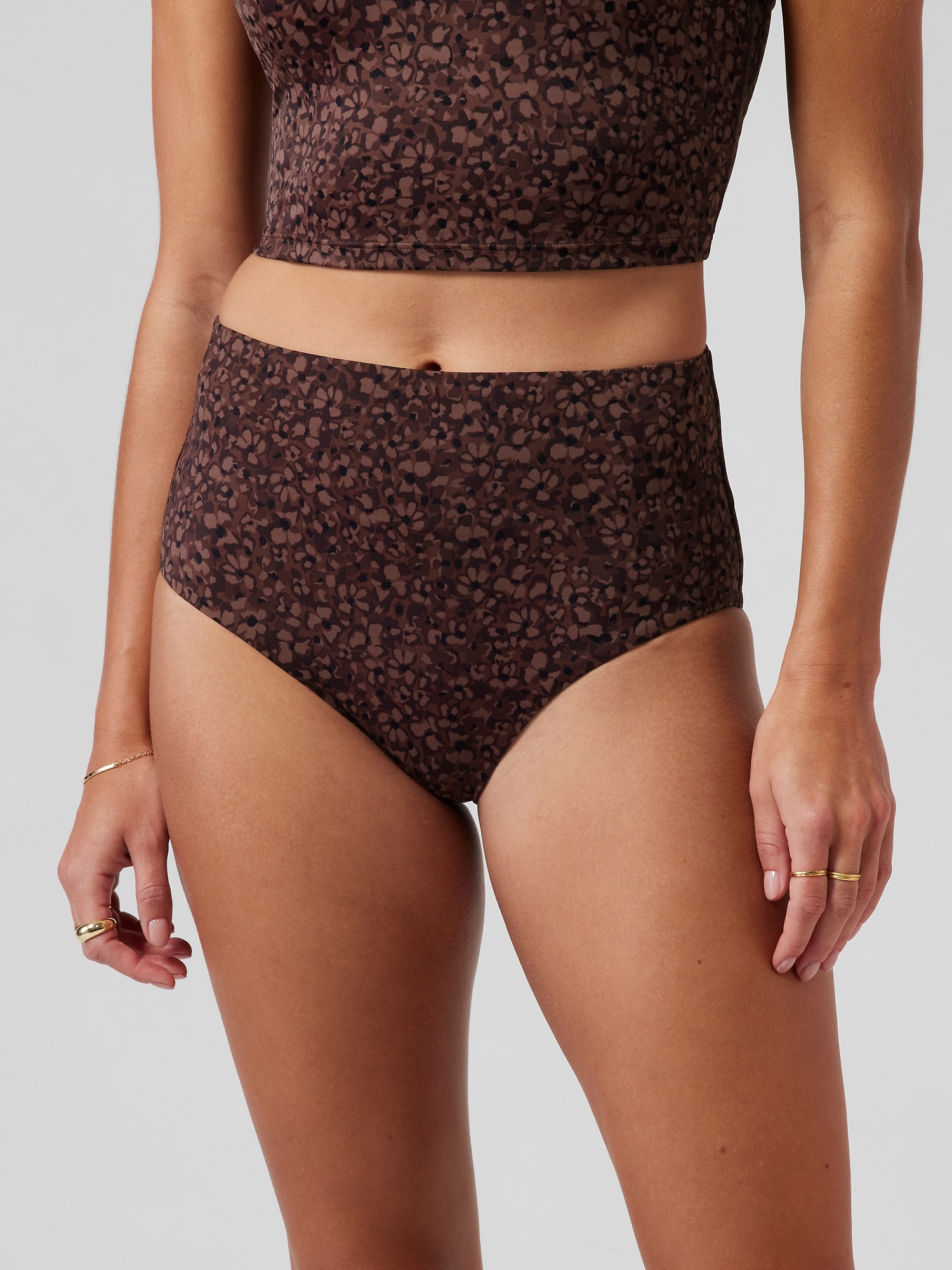 High Waist Printed Bikini Bottom