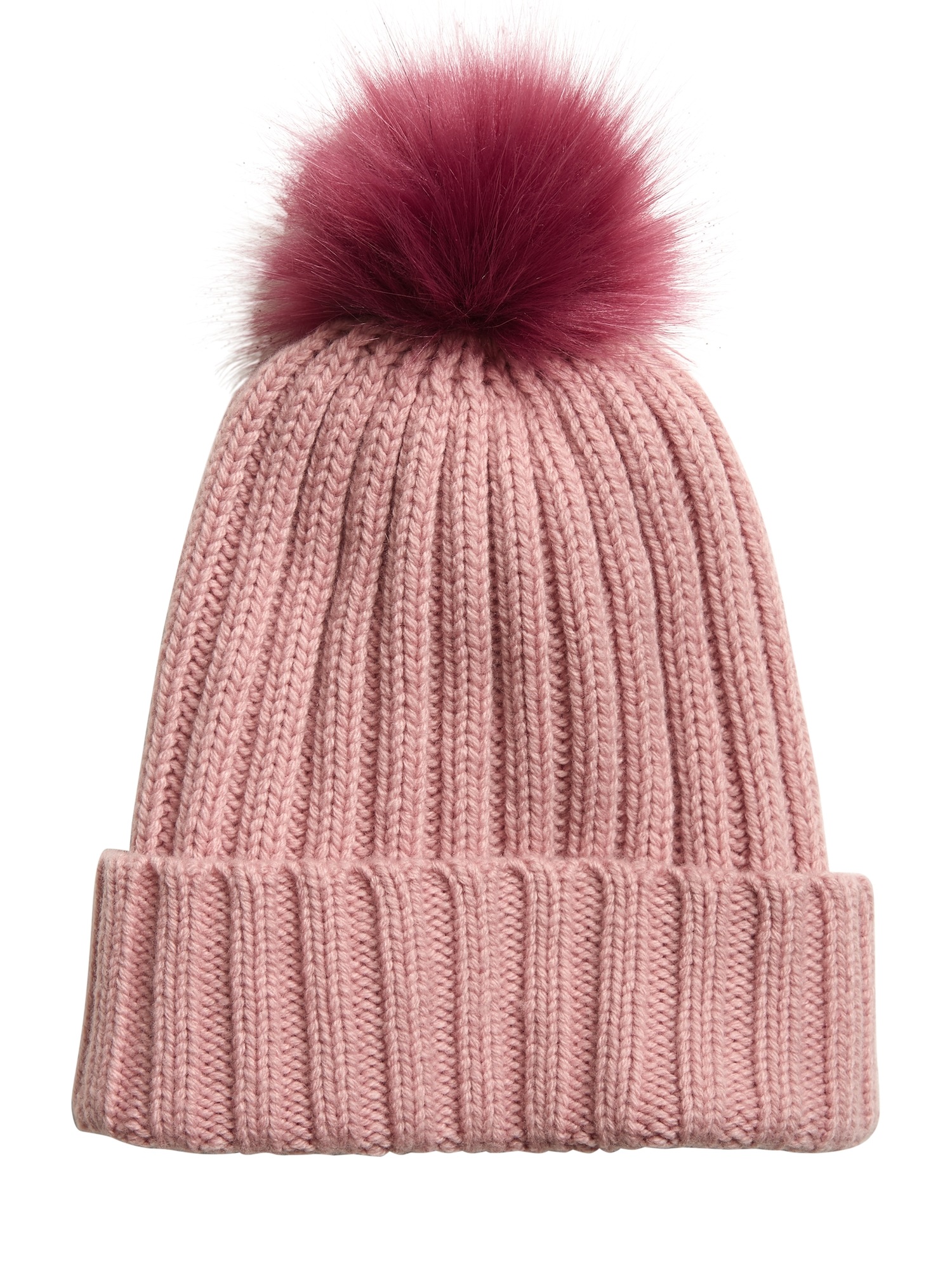 Ribbed Pom Beanie