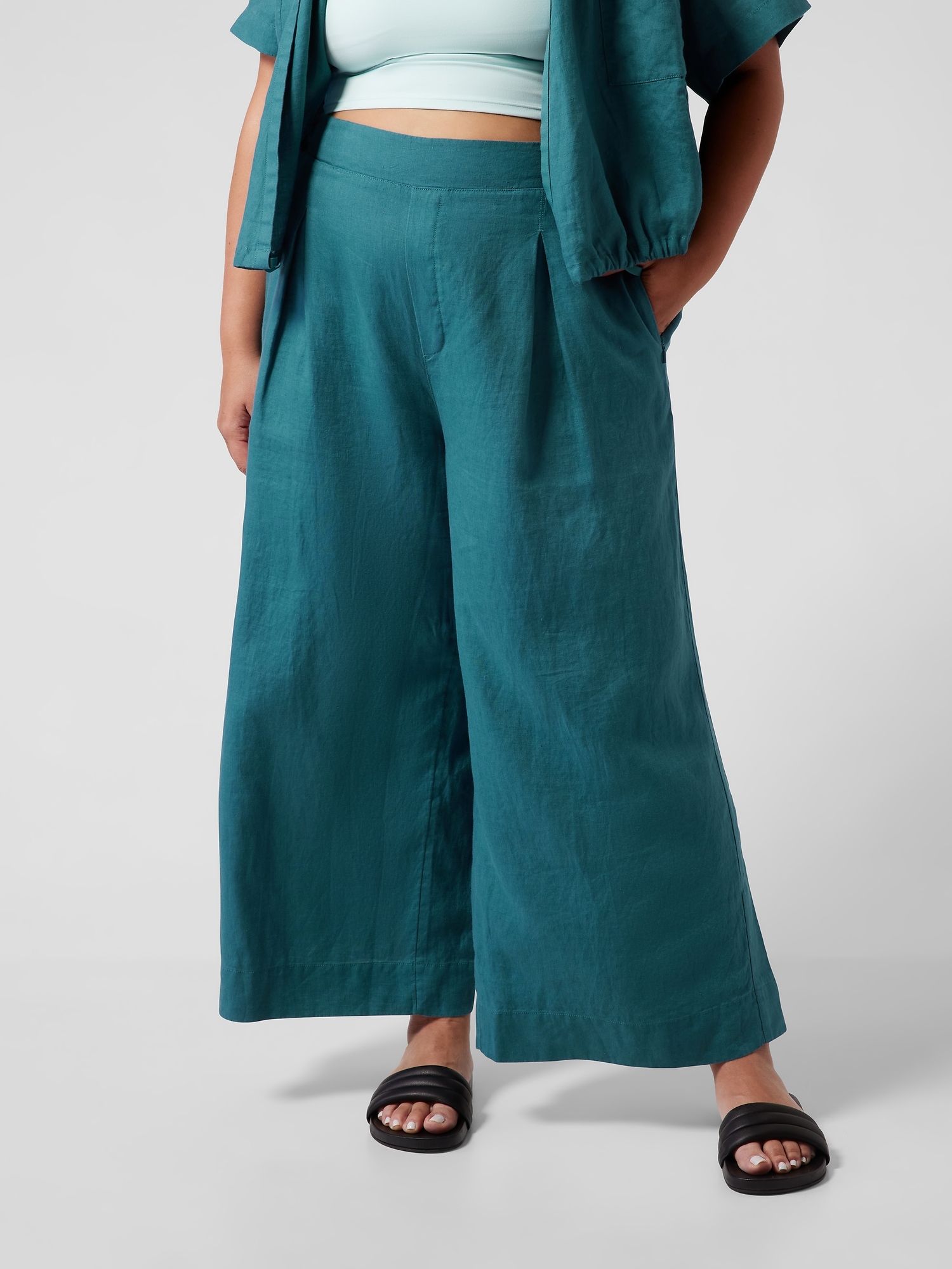 Playa Linen Wide Crop