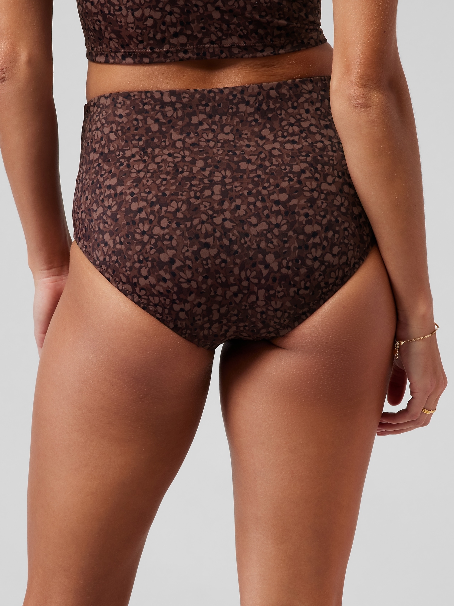 High Waist Printed Bikini Bottom