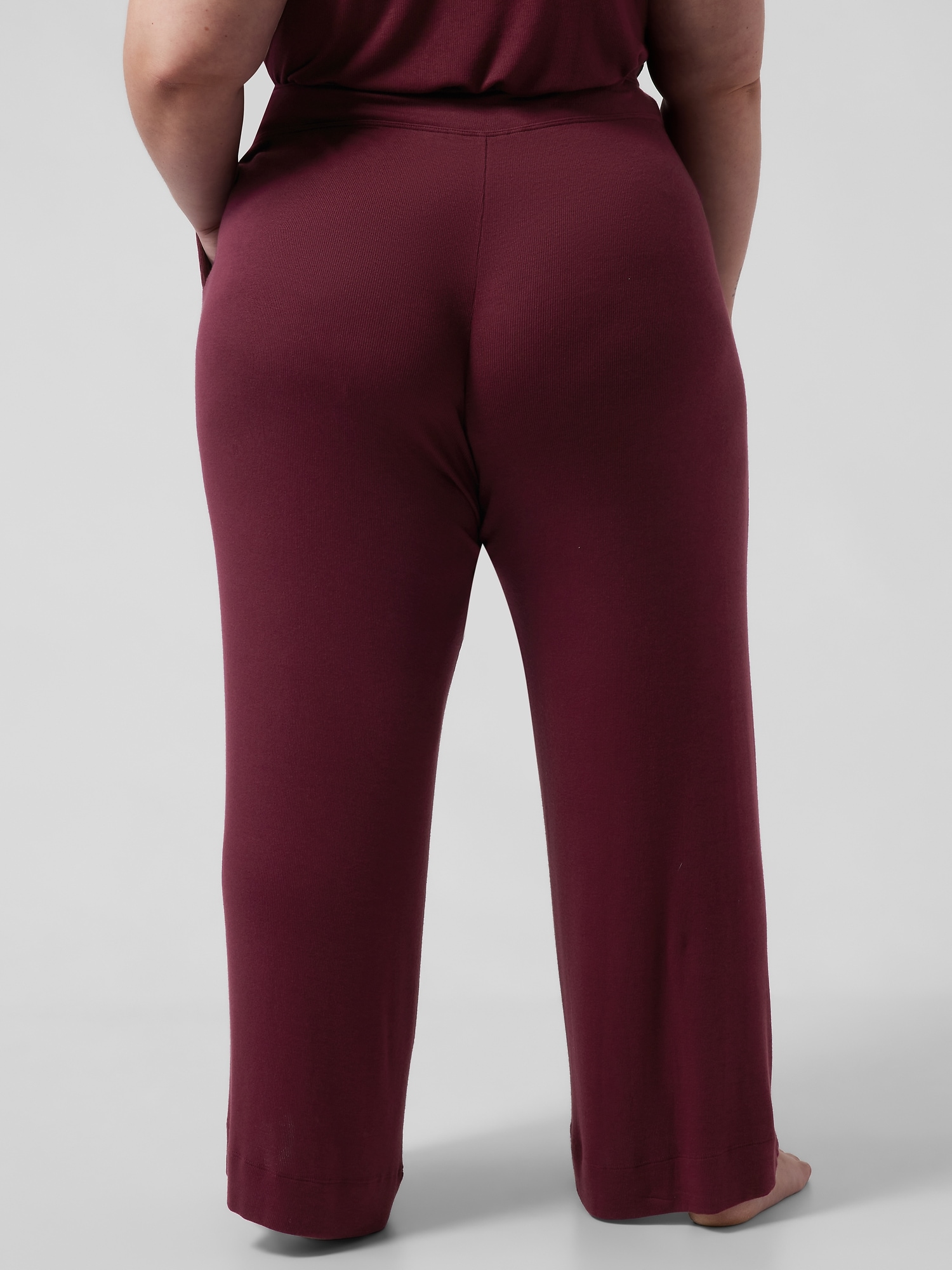 Well Rested Rib Sleep Wide Leg Pant