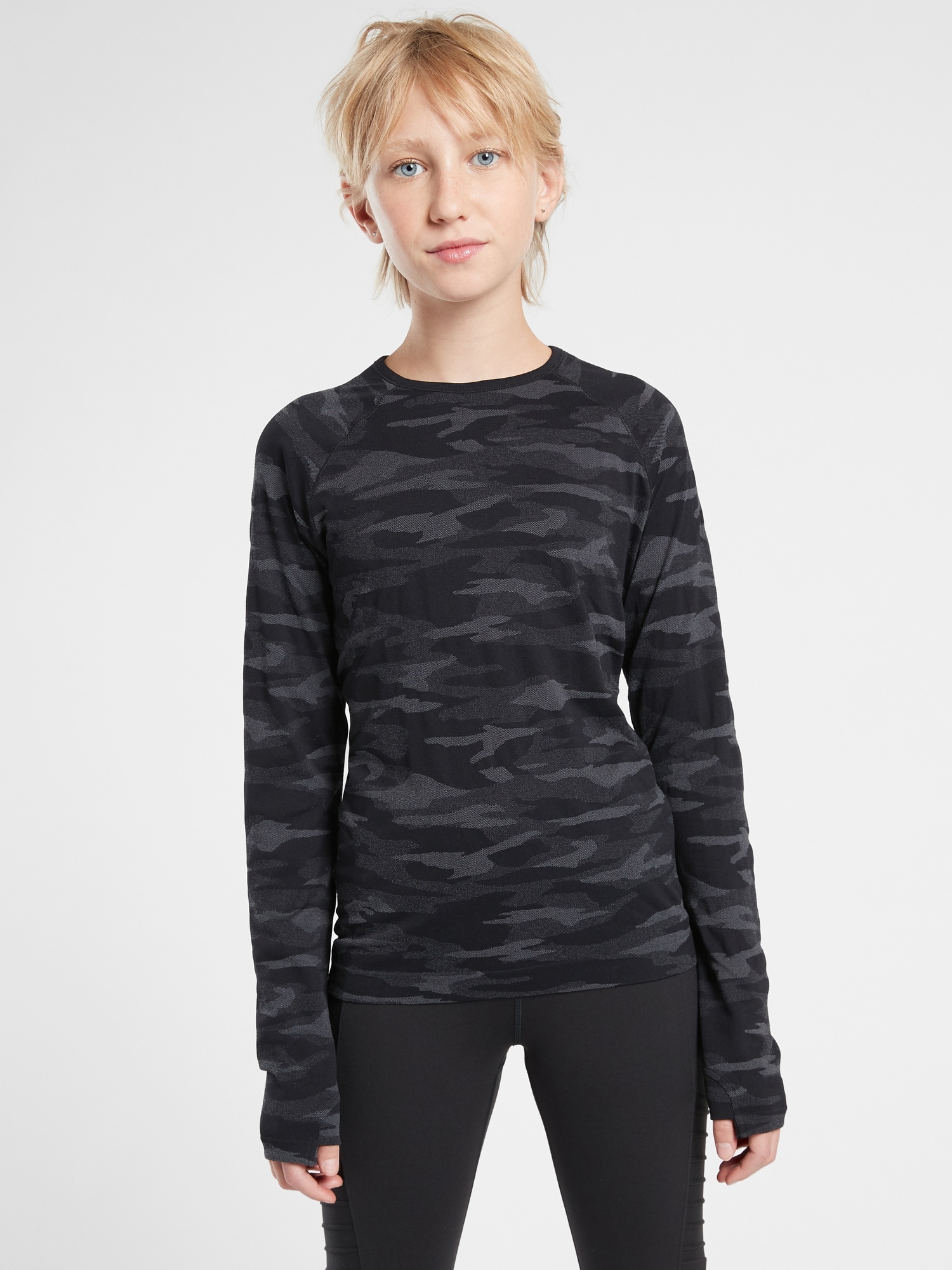 Athleta Girl Power Up Camo Top