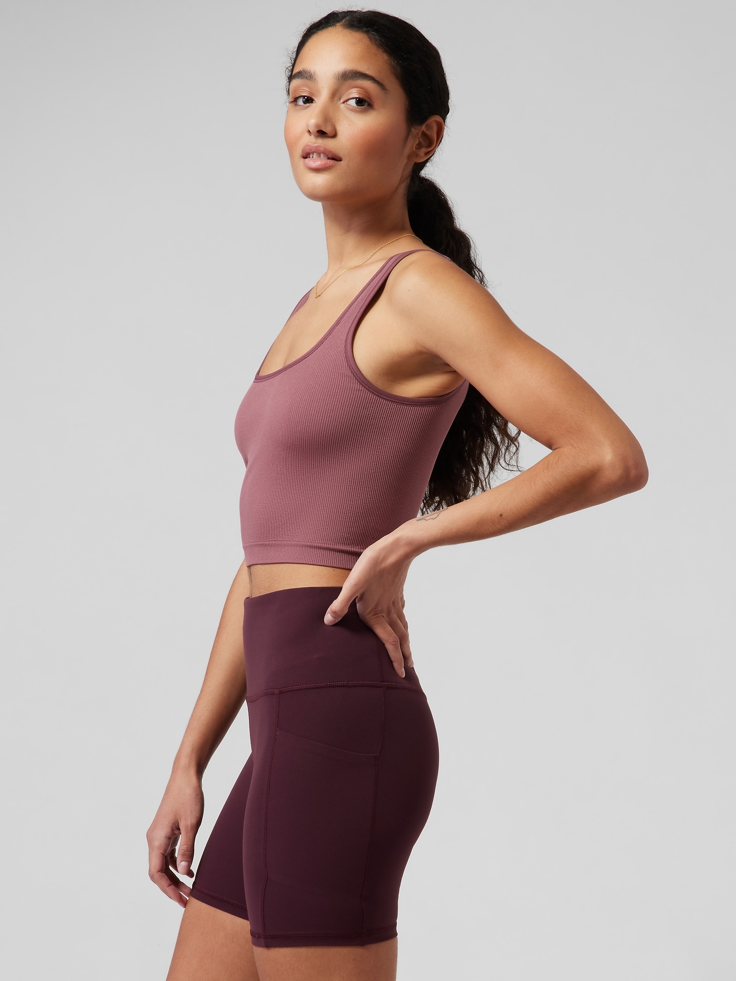 Aurora Seamless Scoop Crop Tank