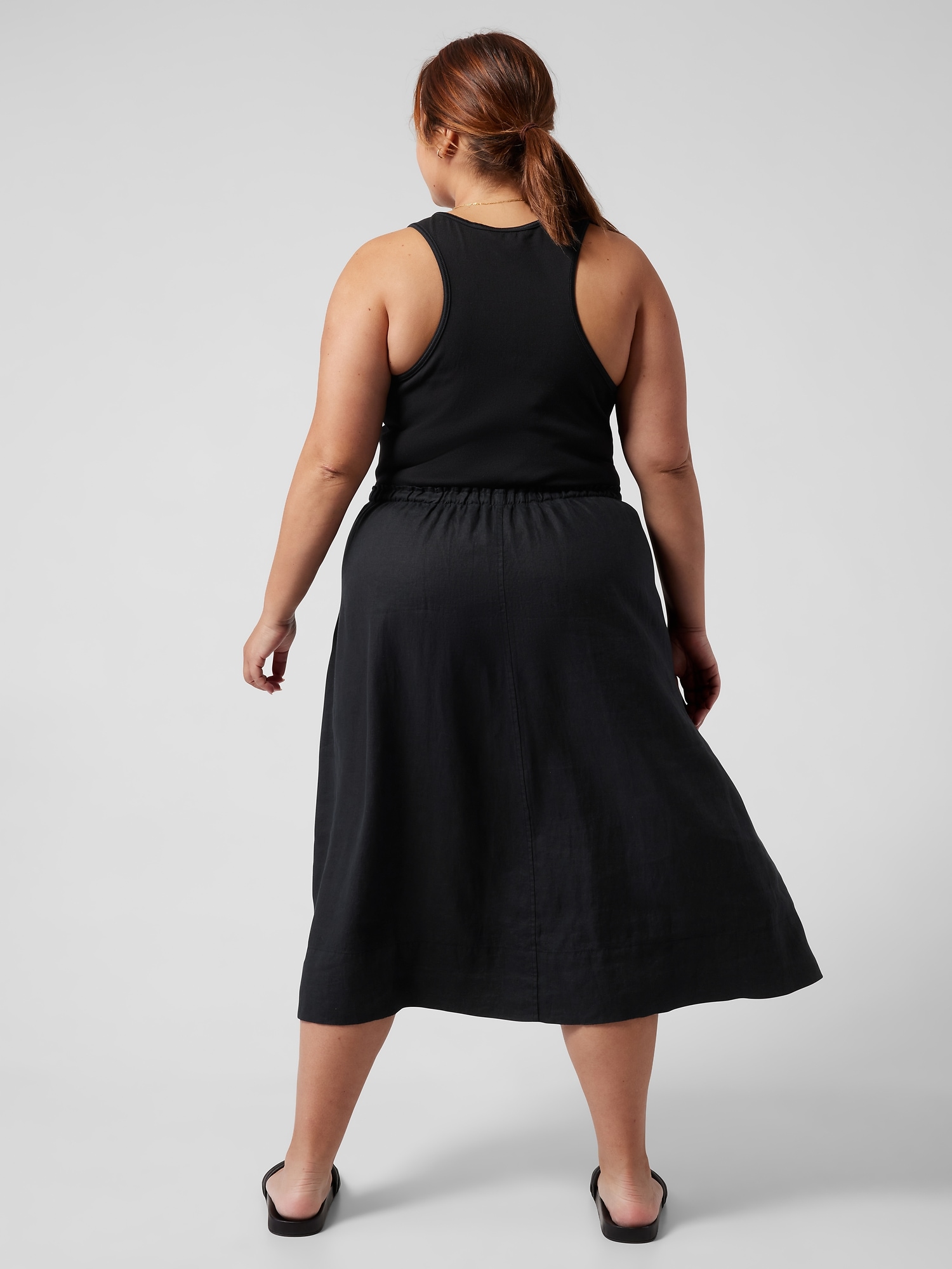 Baja Linen Midi Dress