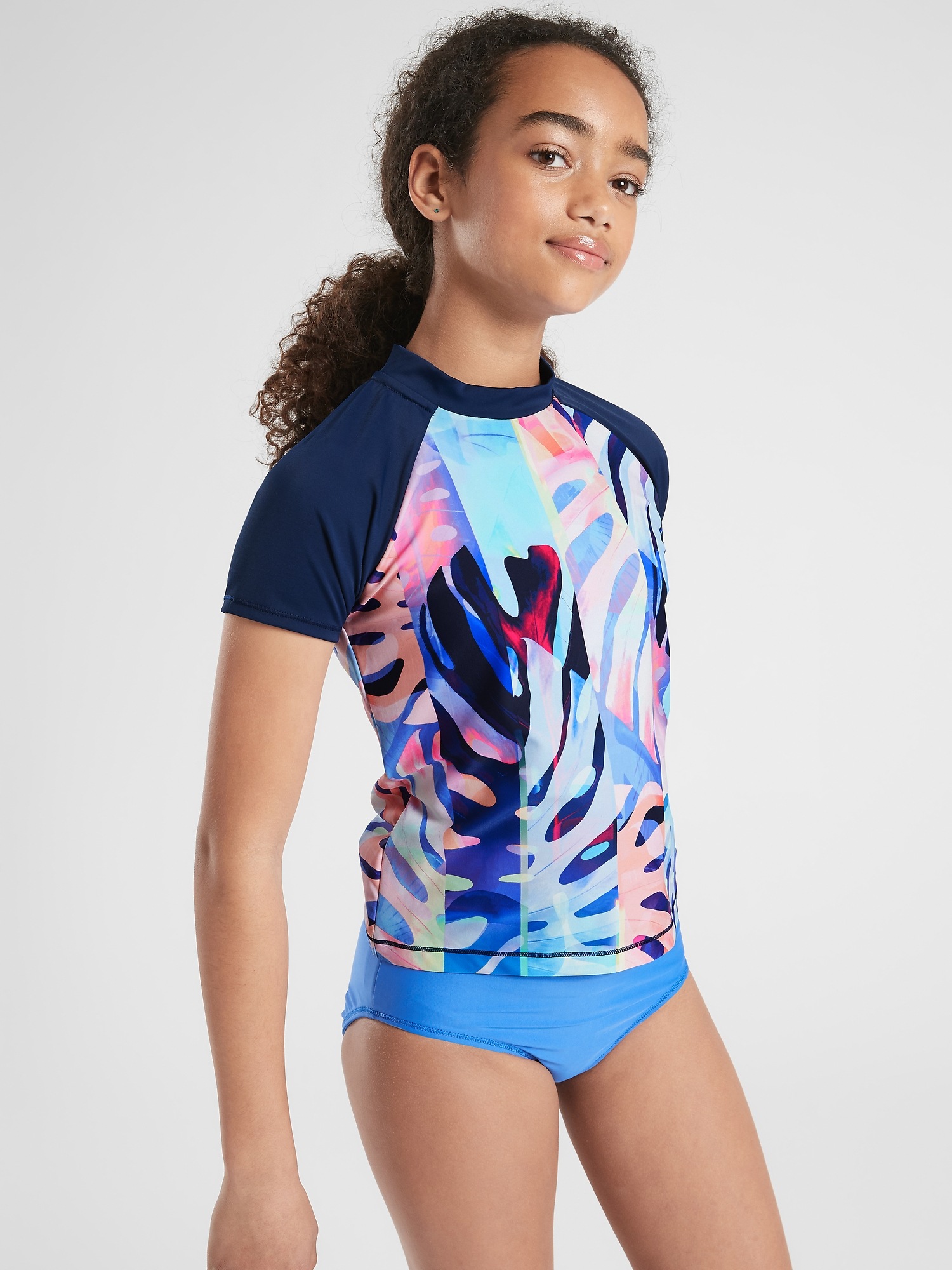 Athleta Girl Mock Neck Rashguard