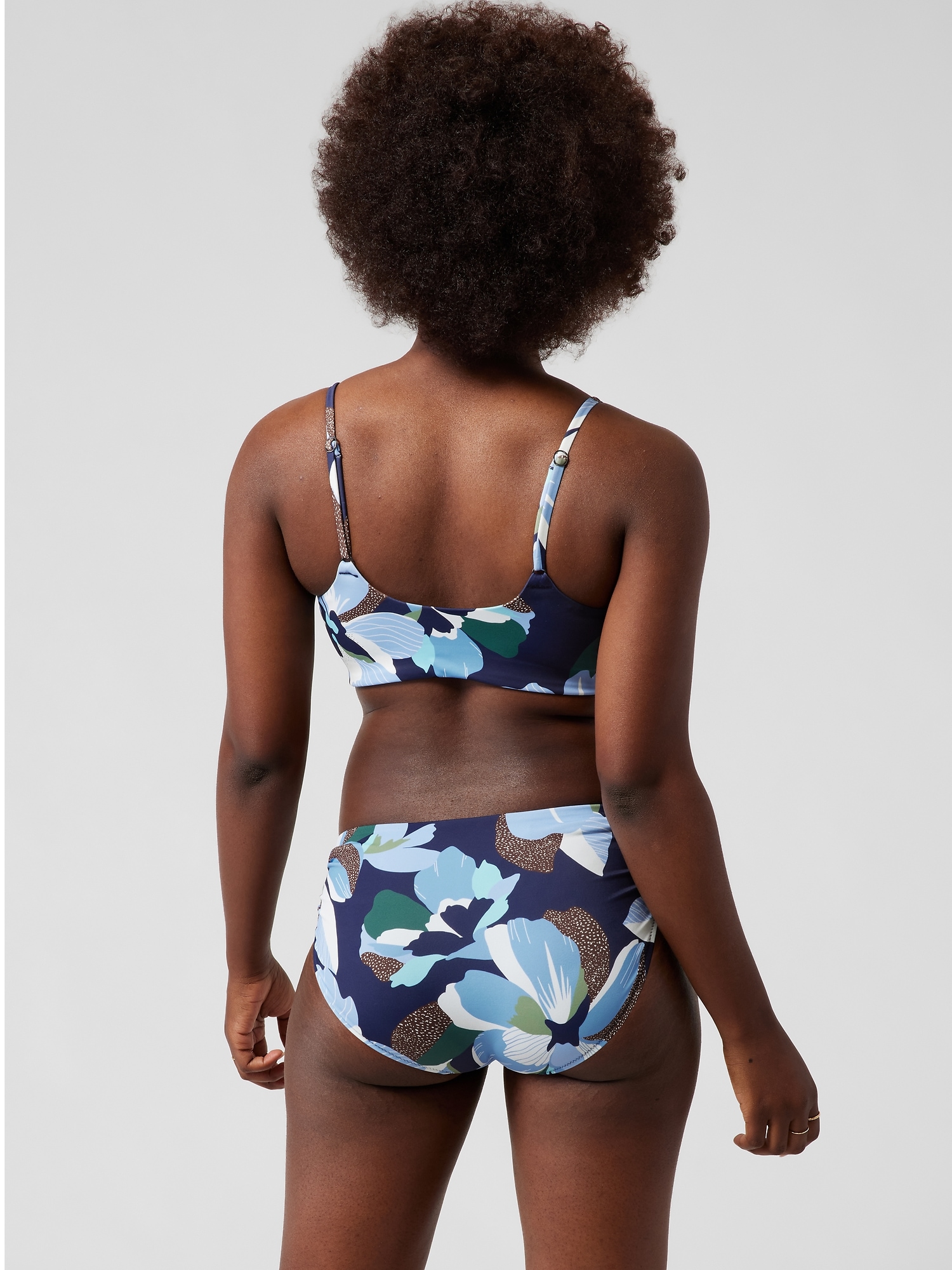 Scoop Printed Bikini Top A