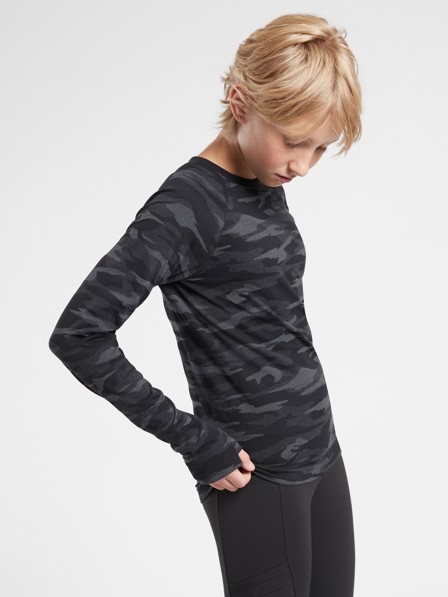 Athleta Girl Power Up Camo Top