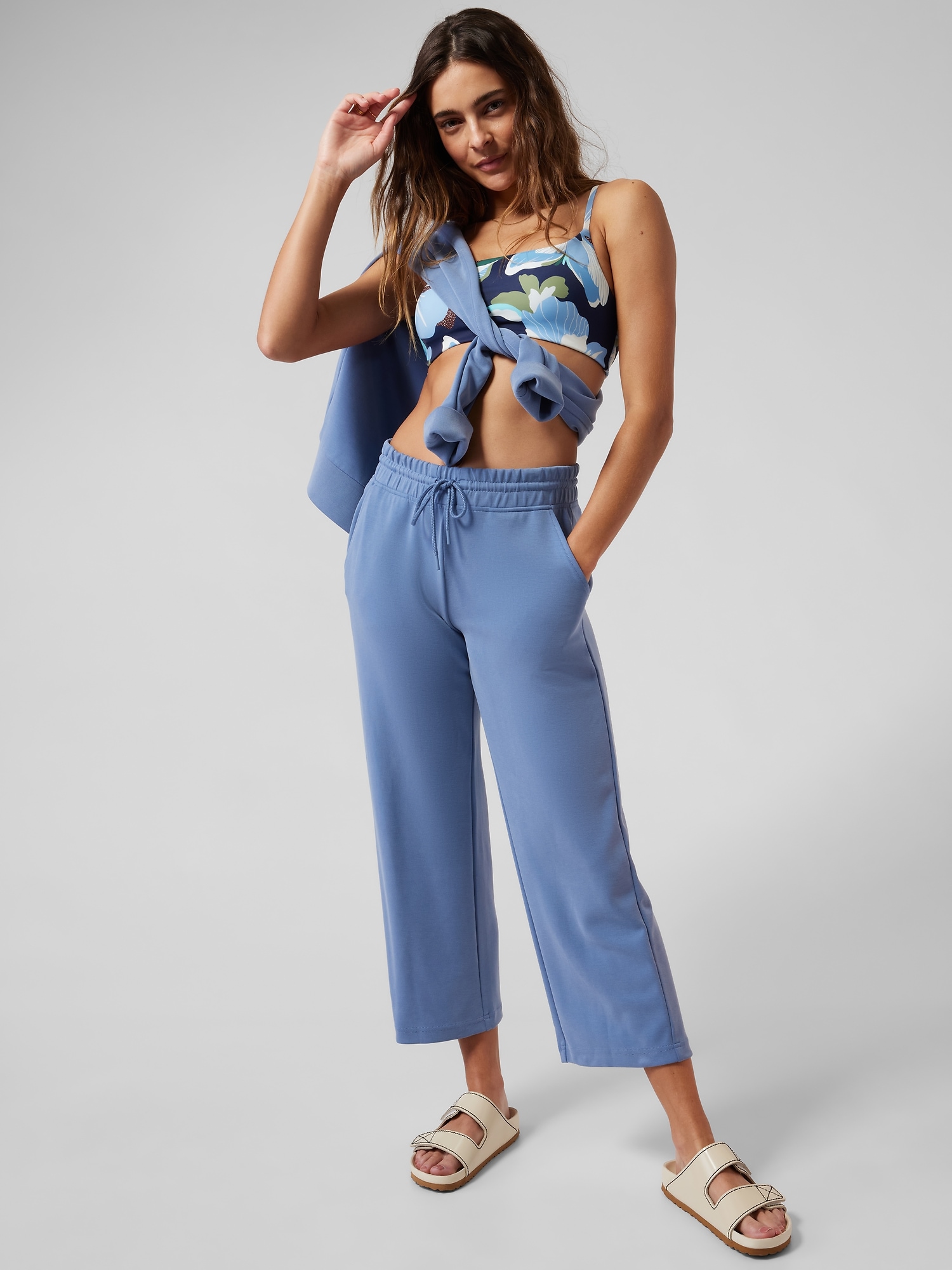 Scoop Printed Bikini Top A