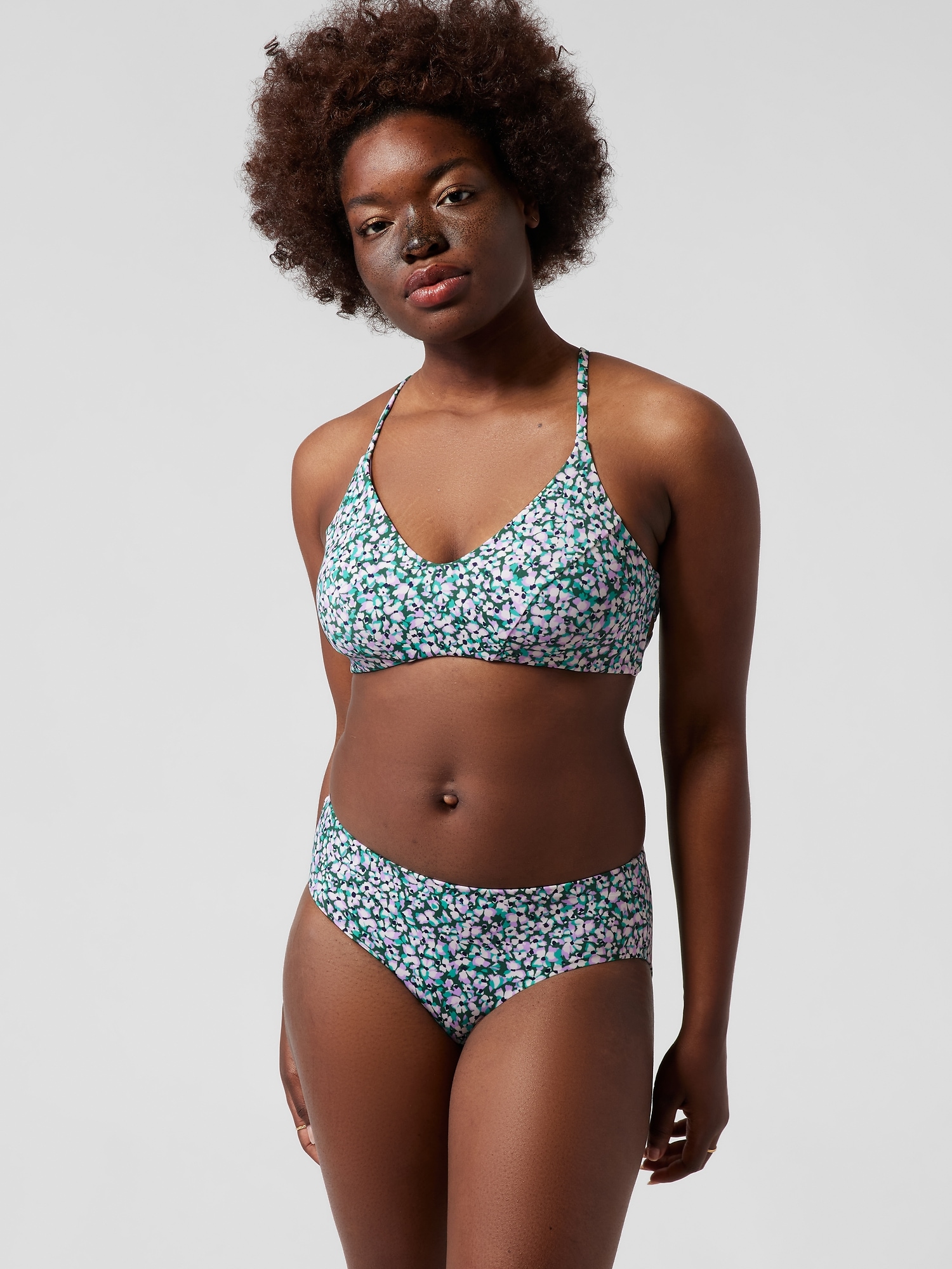 Triangle Printed Bikini Top A