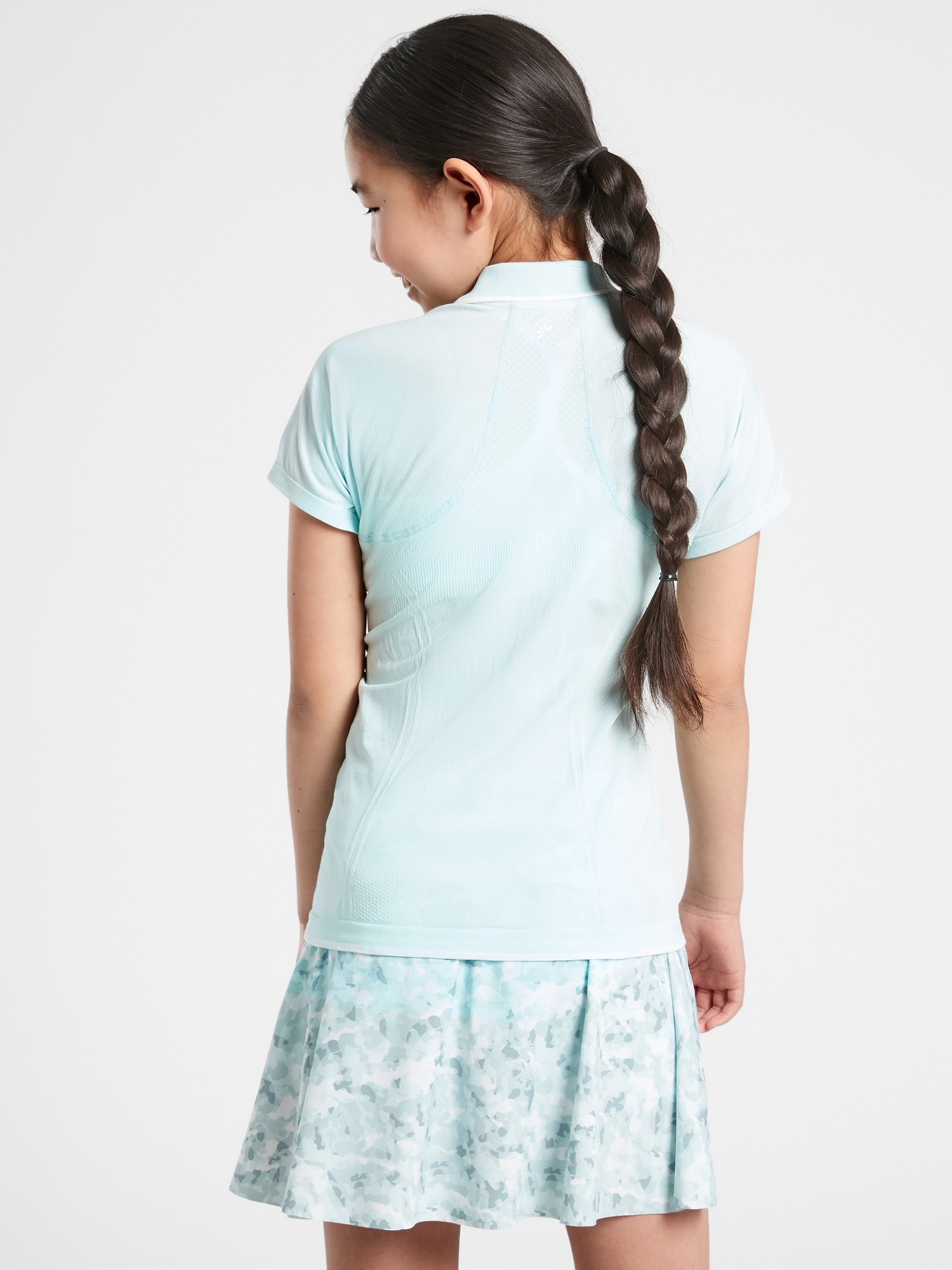 Athleta Girl Power Up Short Sleeve Polo