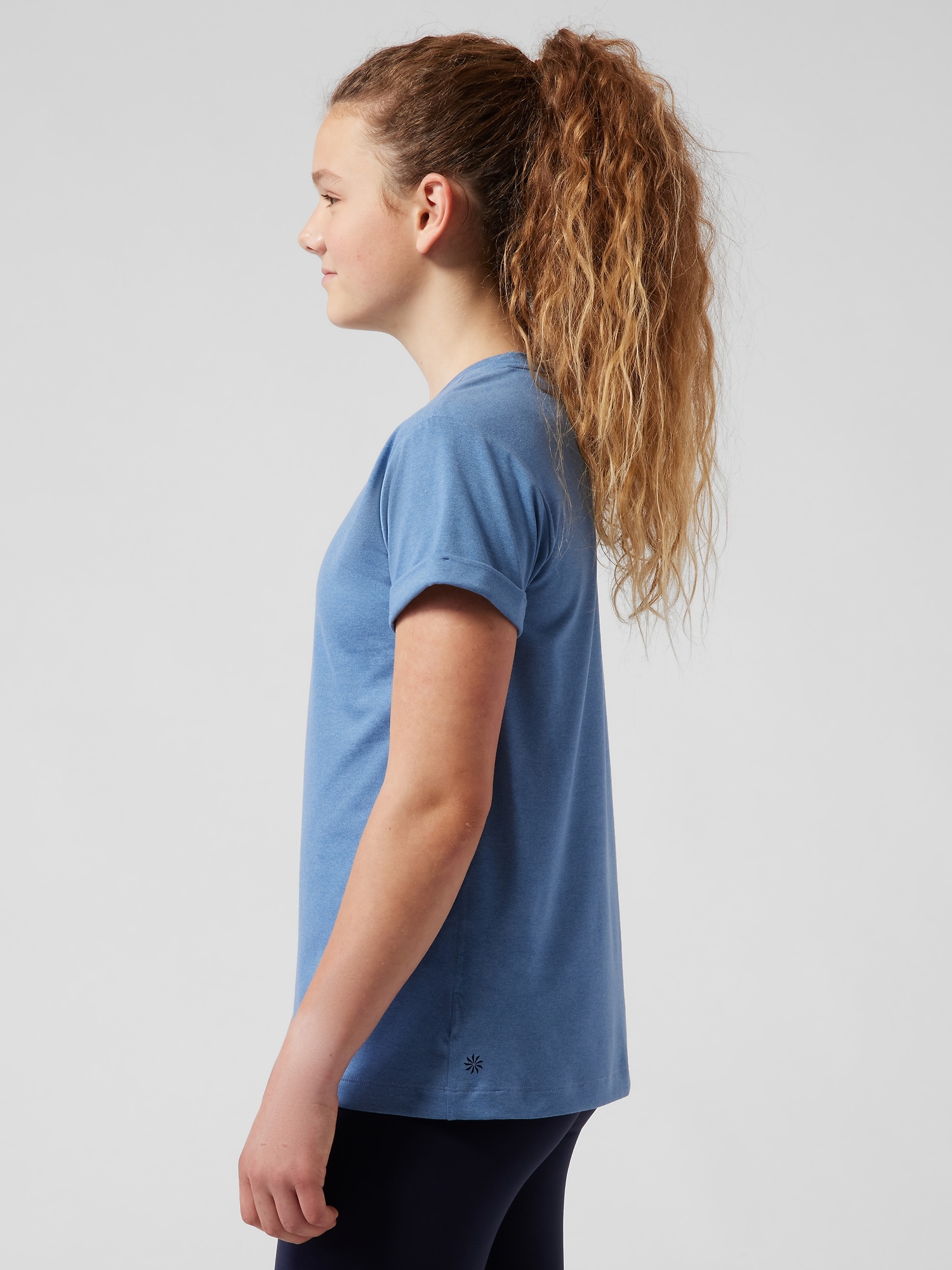 Athleta Girl Uptempo Roll Sleeve Tee