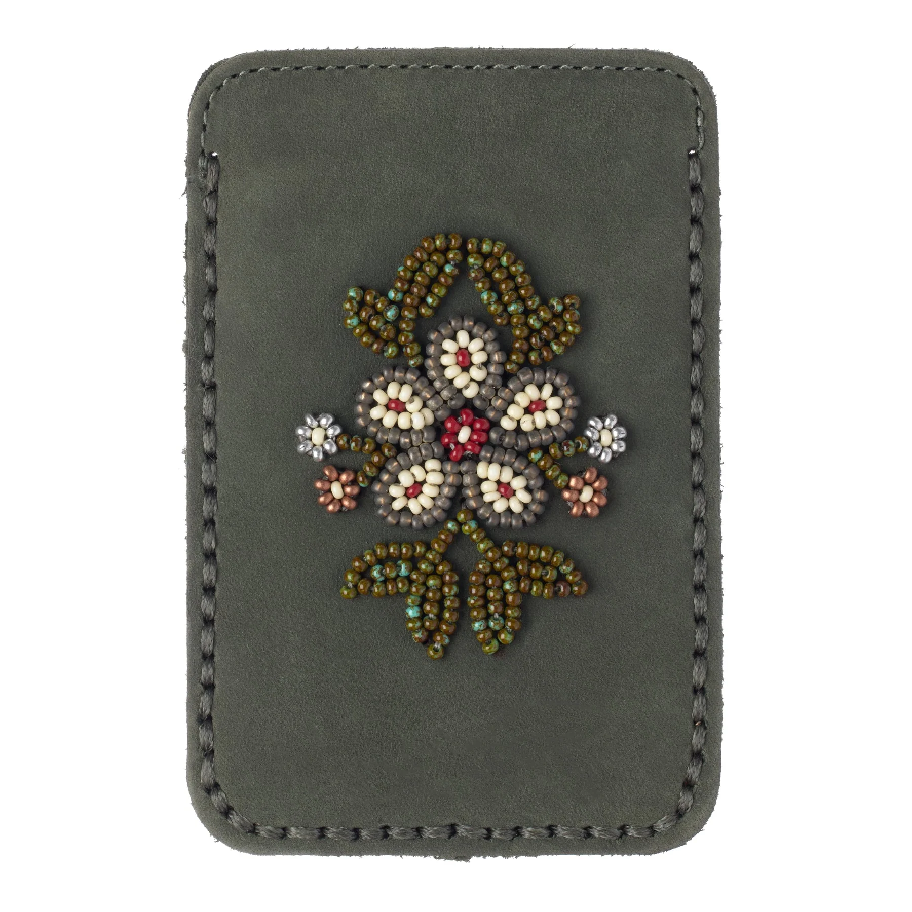 Floret Beaded Card Holder