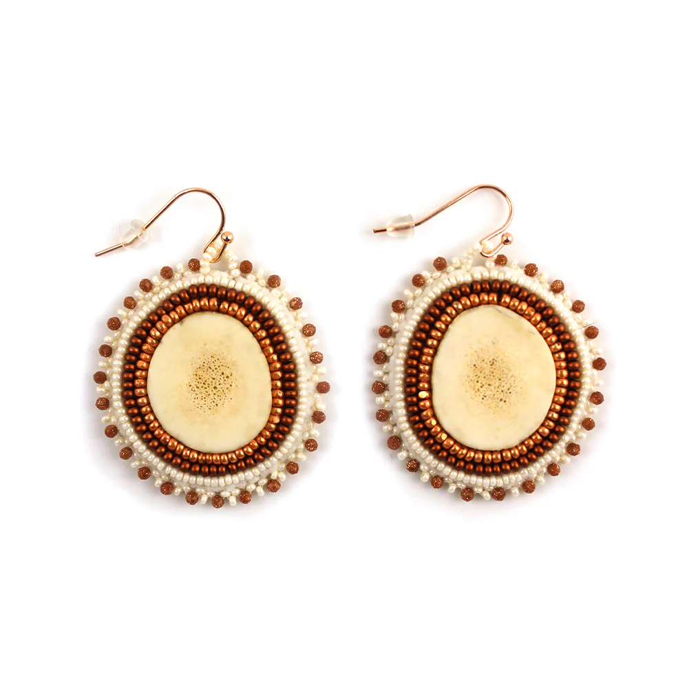 Linda McCullough Deer Antler Earrings