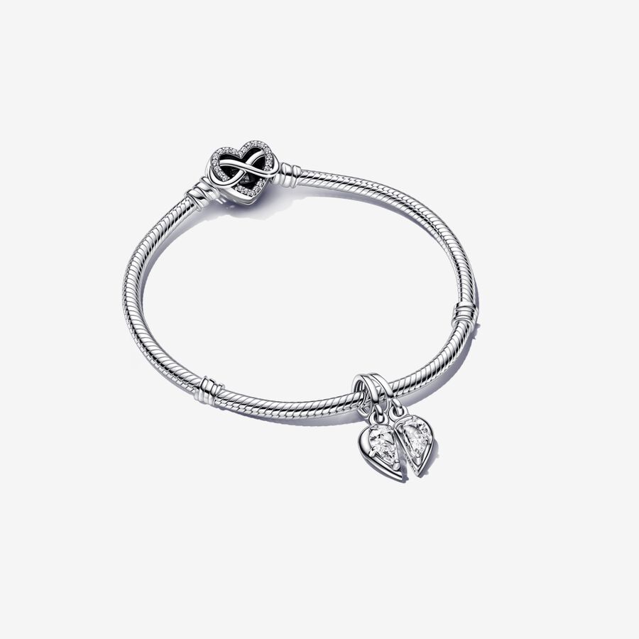 Splittable Mother and Daughter Charm Bracelet Set