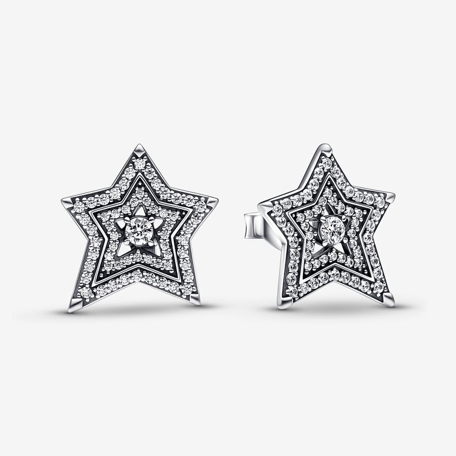 FINAL SALE - Celestial Asymmetric Star Stud Earrings