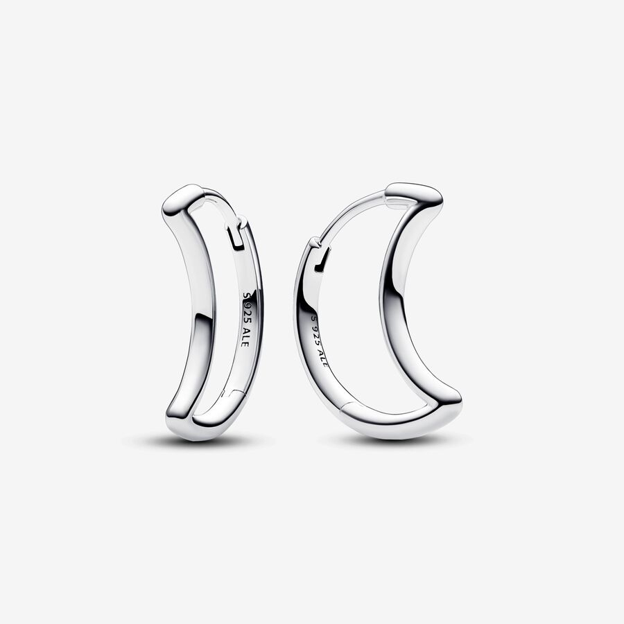Moon Hoop Earrings