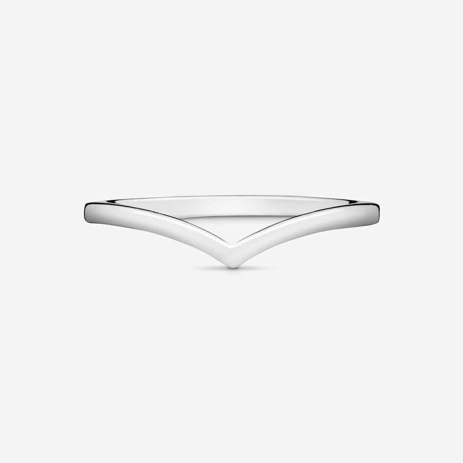 Sparkling Wishbone Stacking Ring Set