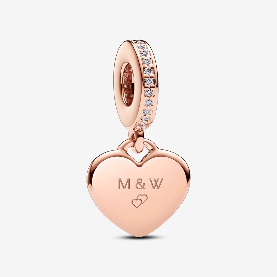 Engravable Heart Tag Dangle Charm