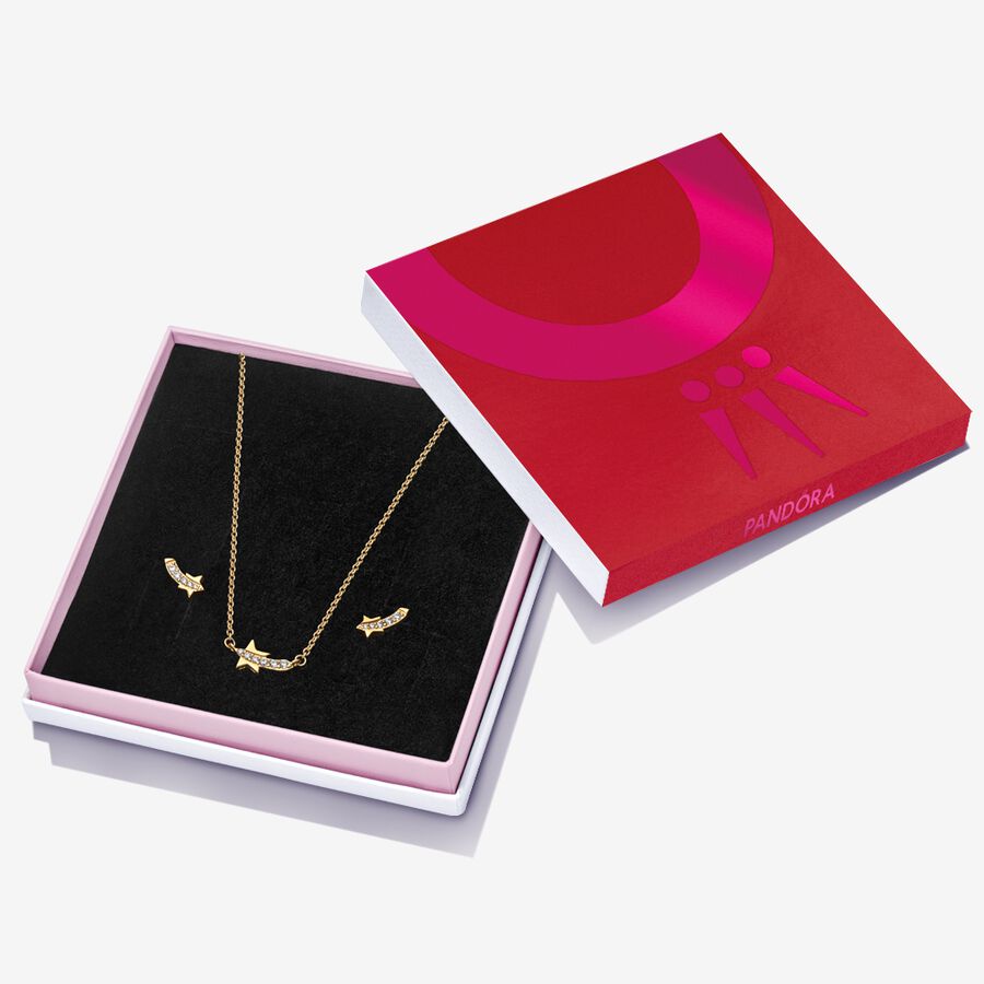 Shooting Star Pav&eacute; Jewelry Gift Set