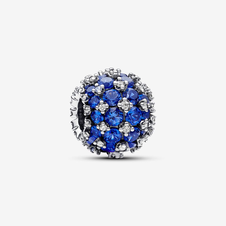 Sparkling Pav&eacute; Round Blue Charm