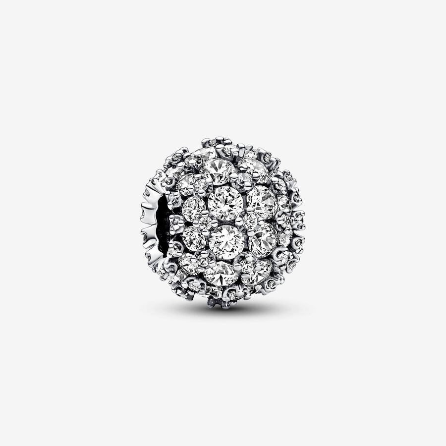 Sparkling Pav&eacute; Round Charm