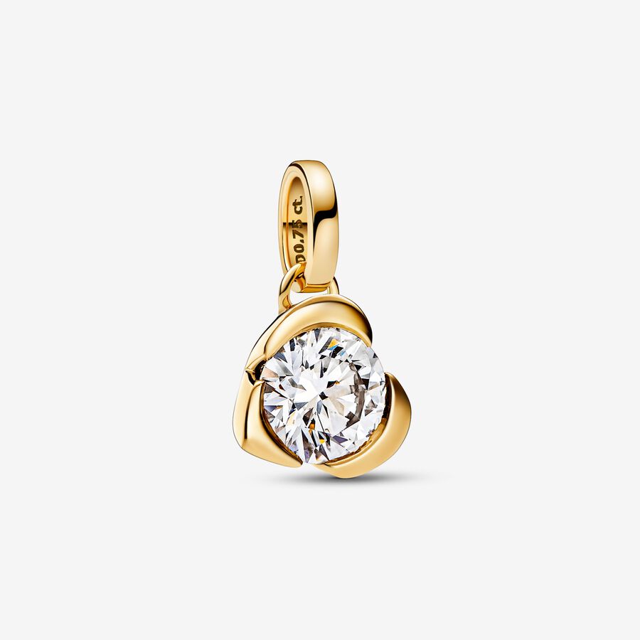 Pandora Talisman Lab-grown Diamond Heart Pendant 0.75 carat tw 14k Gold