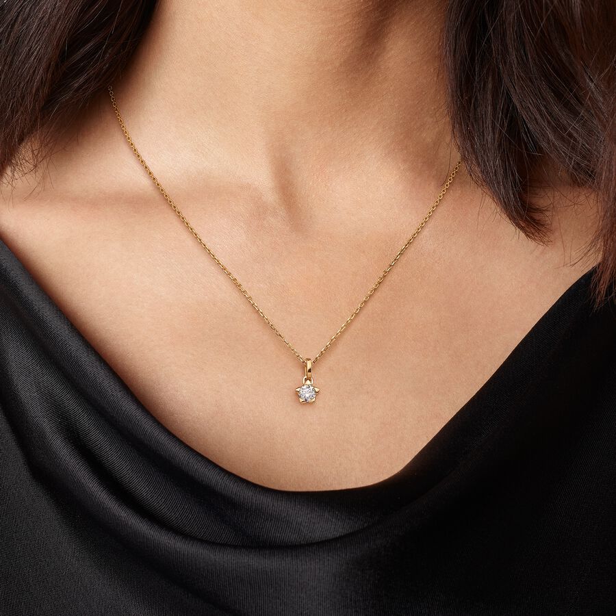 Pandora Talisman Lab-grown Diamond Star Pendant 0.25 carat tw 14k Gold