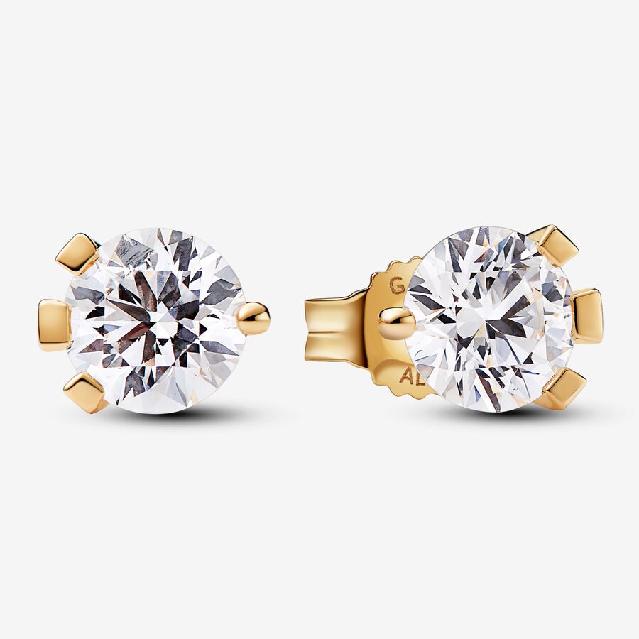 Pandora Nova Lab-grown Diamond Stud Earrings 2.00 carat tw 14k Gold